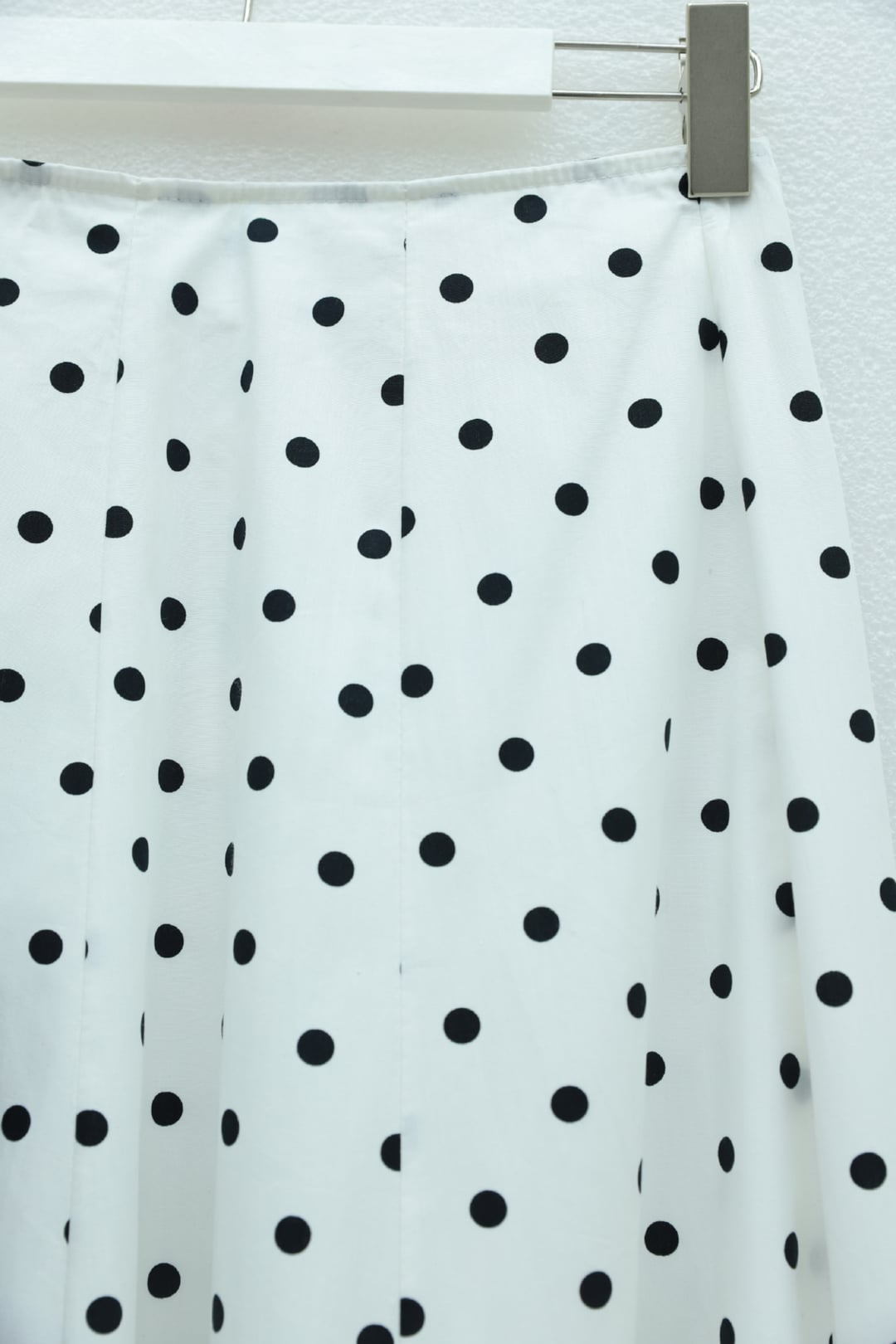 White Polka Dot Skirt with Back Zipper and Lining - Podyumplus - by Peralane - photo 7