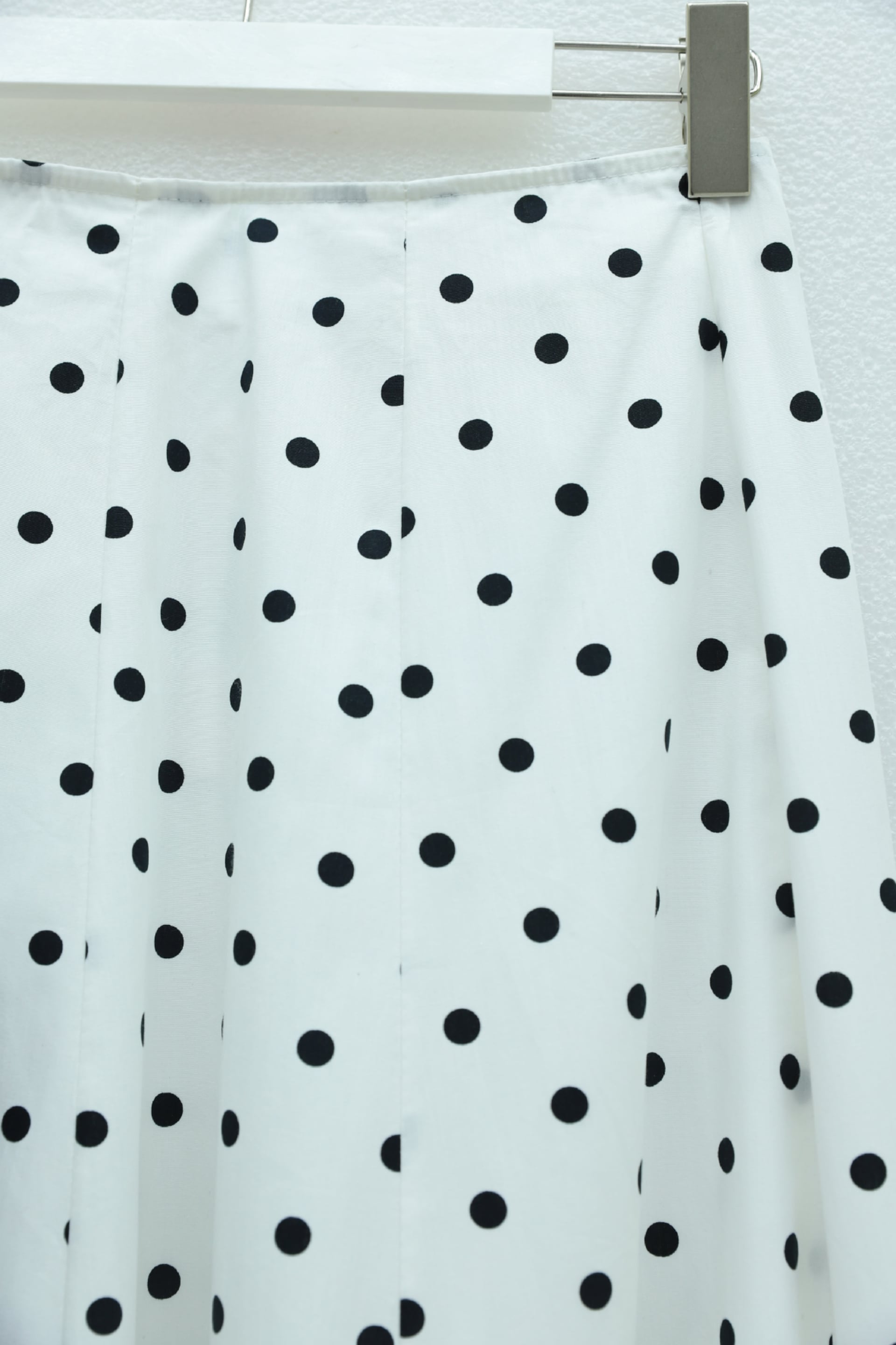 White Polka Dot Skirt with Back Zipper and Lining - Podyumplus - by Peralane - photo 7