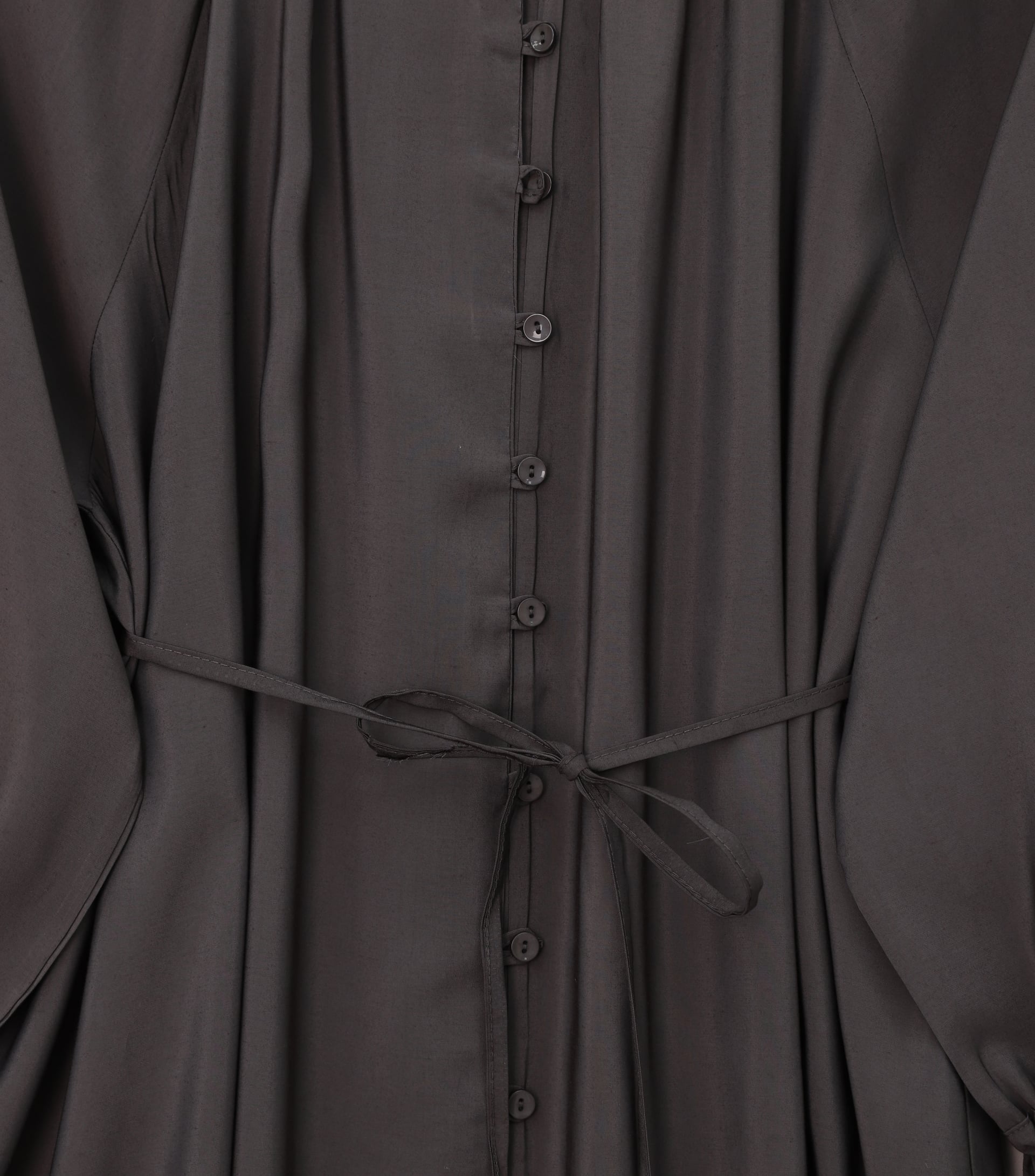 Gathered Neckline Tie Waist and Cuff Two-Piece Set - Brown - Podyumplus - by Peralane - photo 7