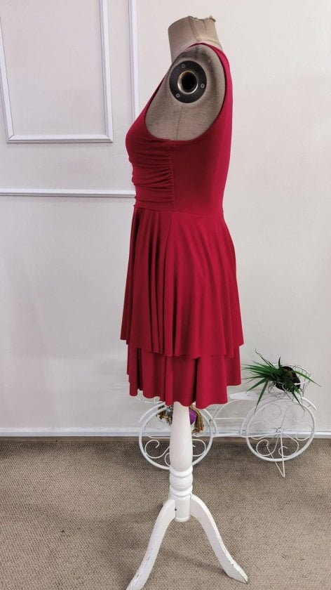Women's Sleeveless Round Neck Ruffled Short Sandy Dress - Janes - by Peralane - photo 5