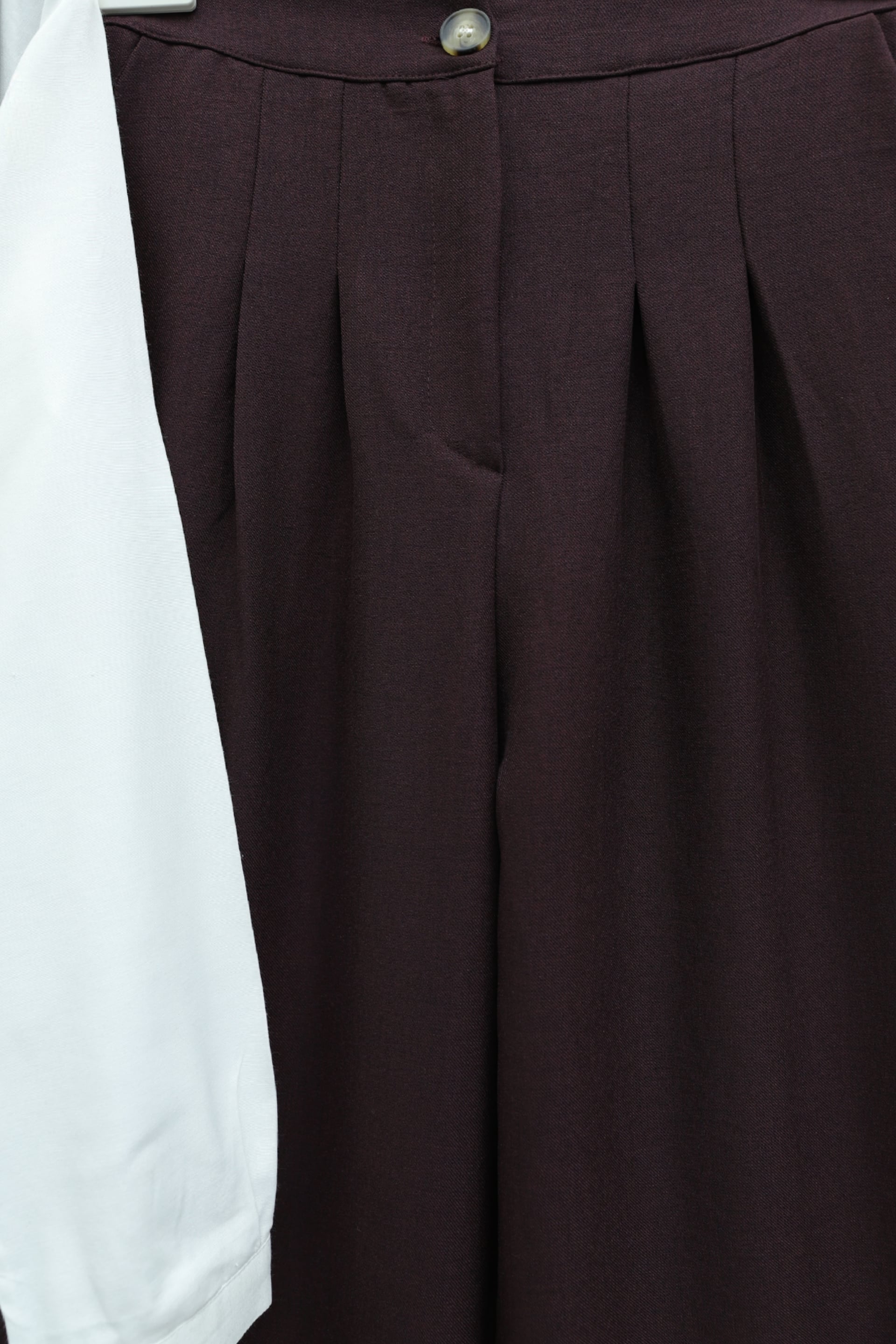 Front Tie Vest and Trousers Two-Piece Co-ord Set - Burgundy - Podyumplus - by Peralane - photo 8