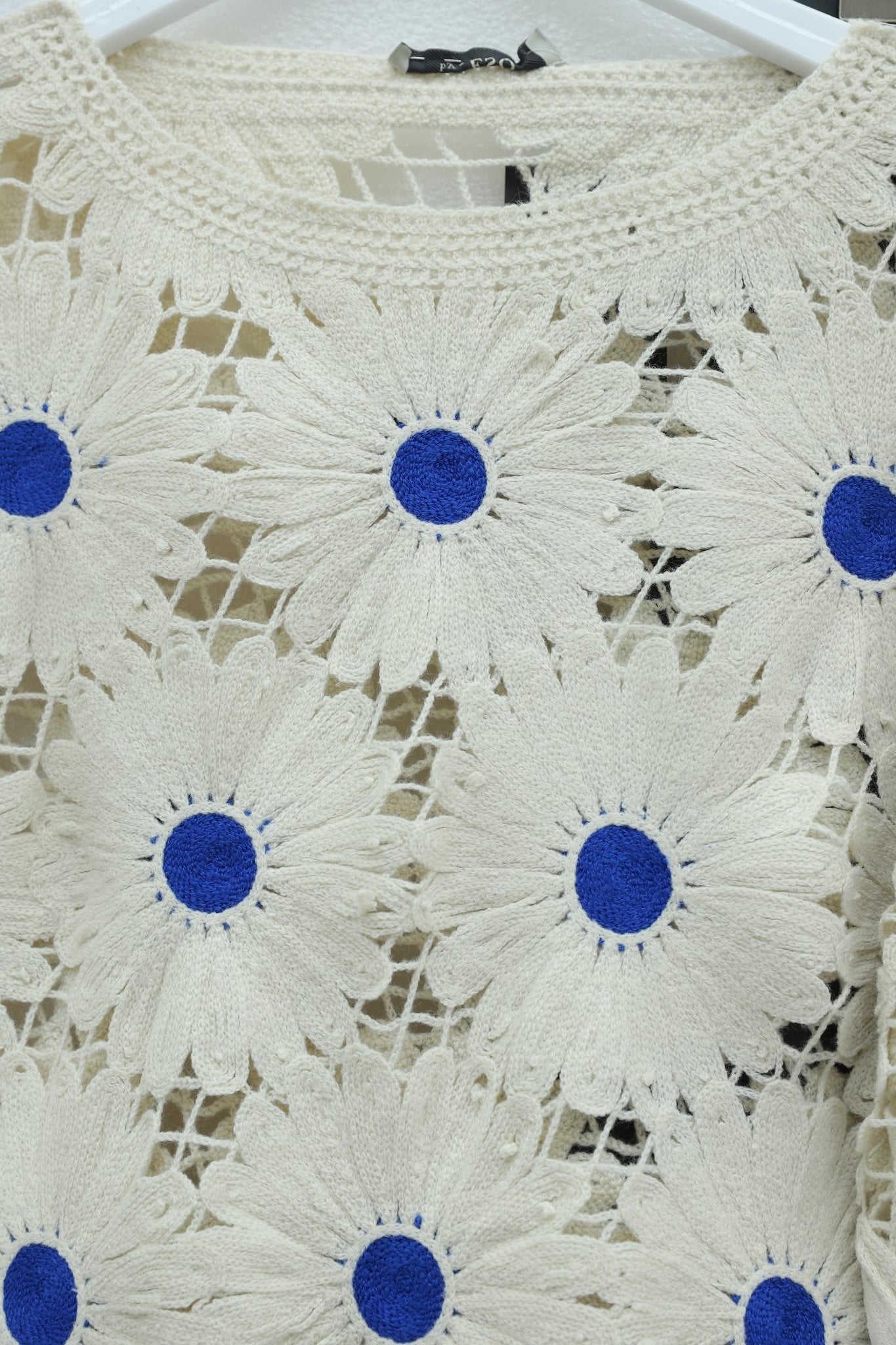 Boat Neck Daisy Print Knit Blouse - Podyumplus - by Peralane - photo 5