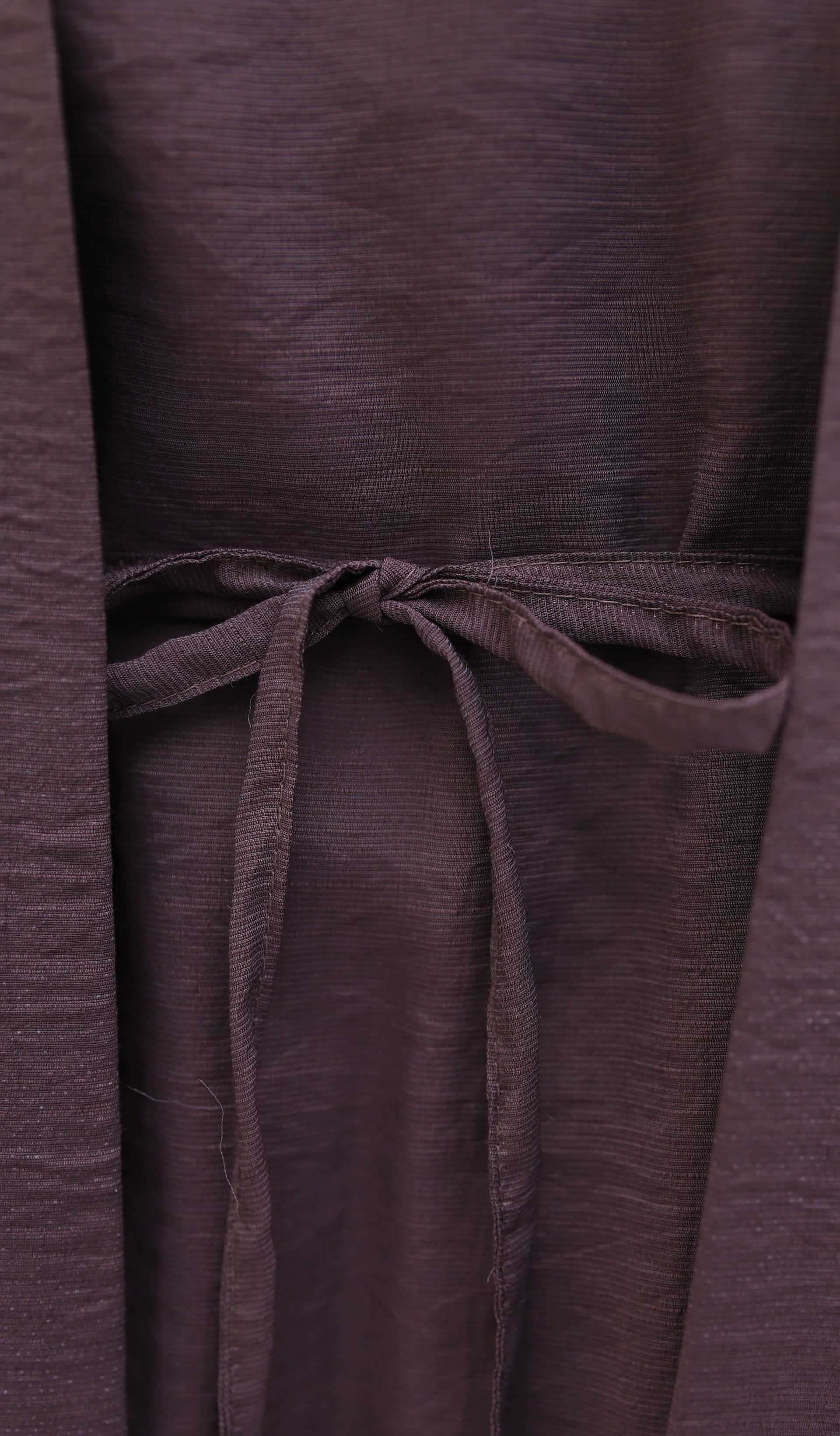 Belted Lined Flam Tulle Abaya Set with Inner Dress and Stone Details - Plum - Podyumplus - by Peralane - photo 5