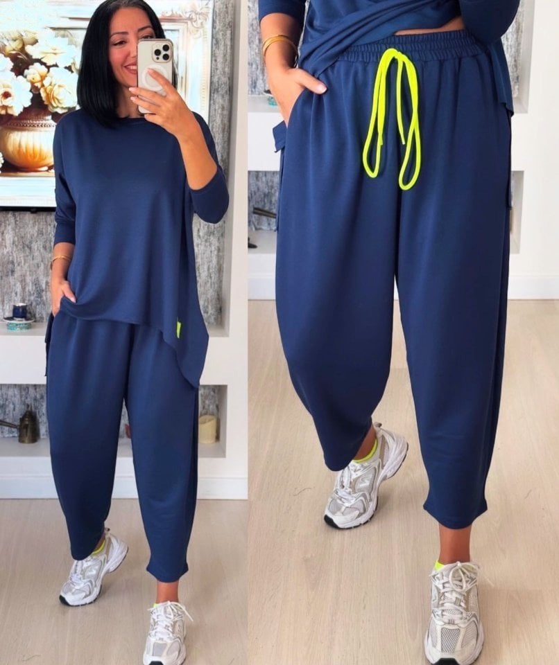 Women's Long Sleeve Patch Detail Two-Piece Lounge Set - Janes - by Peralane - photo 5