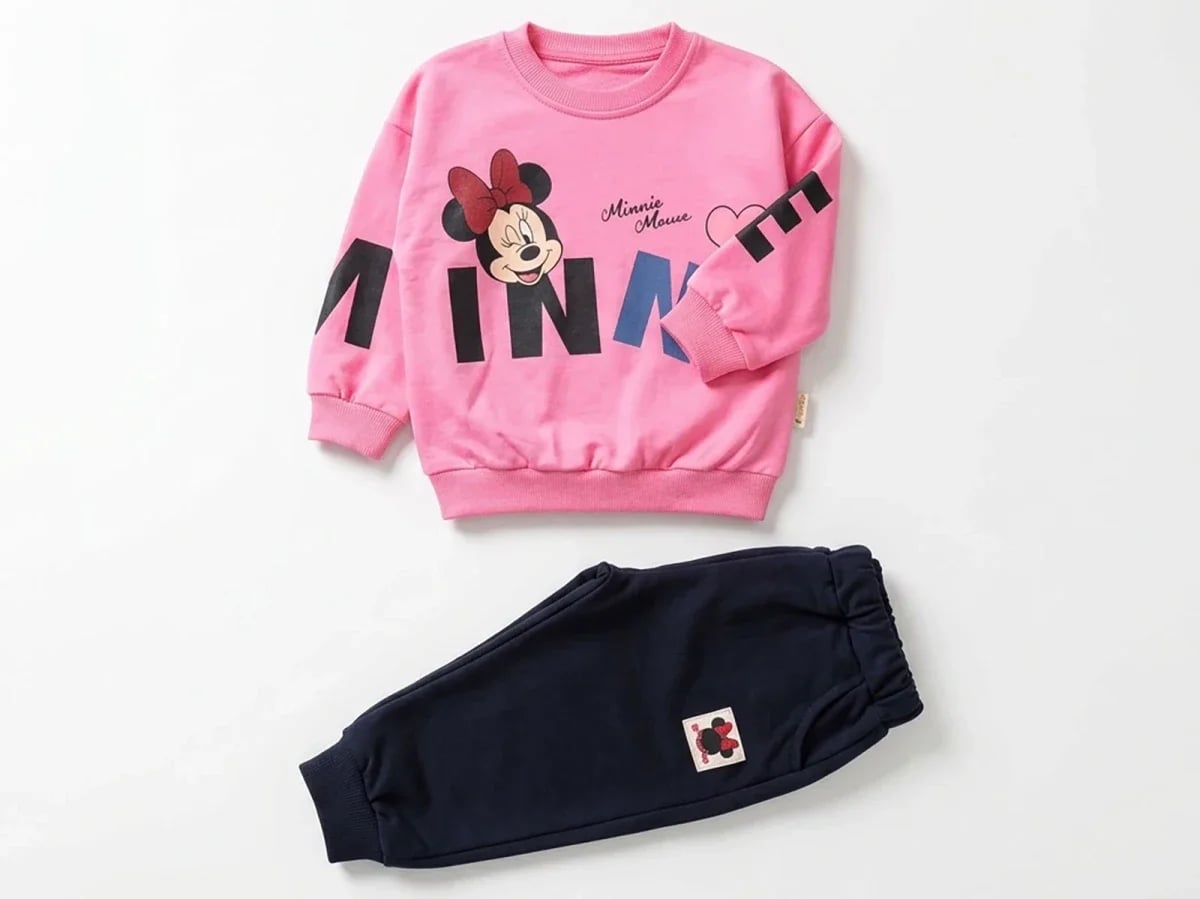 Minnie Print Girls' Sweatshirt and Trousers Set - Vovido - by Peralane