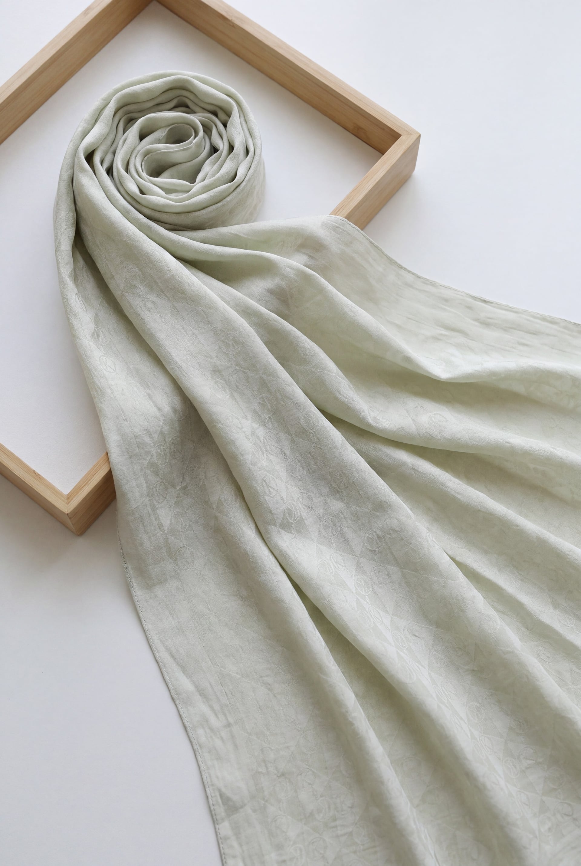 Patterned Jacquard Shawl - Stone Color - Podyumplus - by Peralane