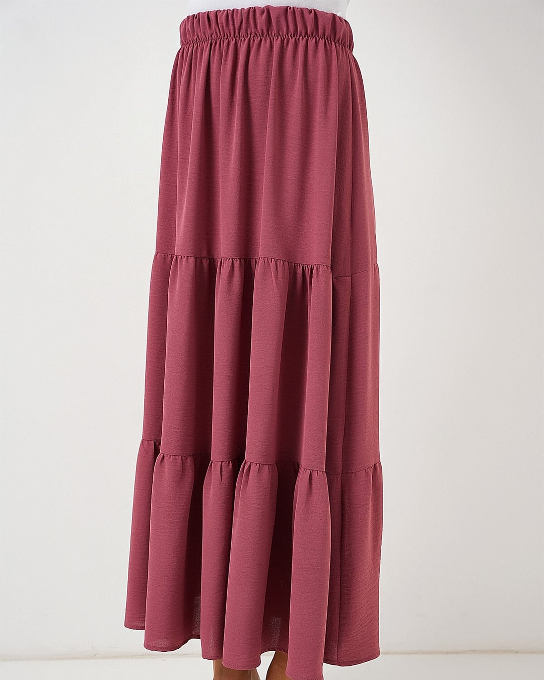 Women's Long Tiered Skirt in Dusty Rose - Bigdart - by Peralane - photo 4