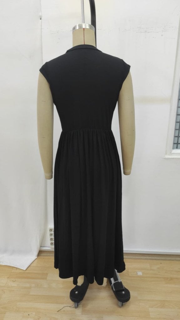 Women's Short Sleeve Half Turtleneck Viscose Dress - Janes - by Peralane - photo 6