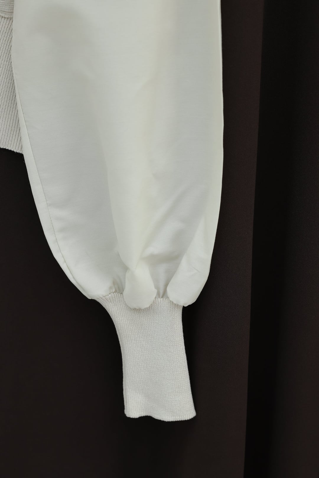 Poplin Sleeve Detail Buttoned Knit Cardigan - Stone - Podyumplus - by Peralane - photo 6
