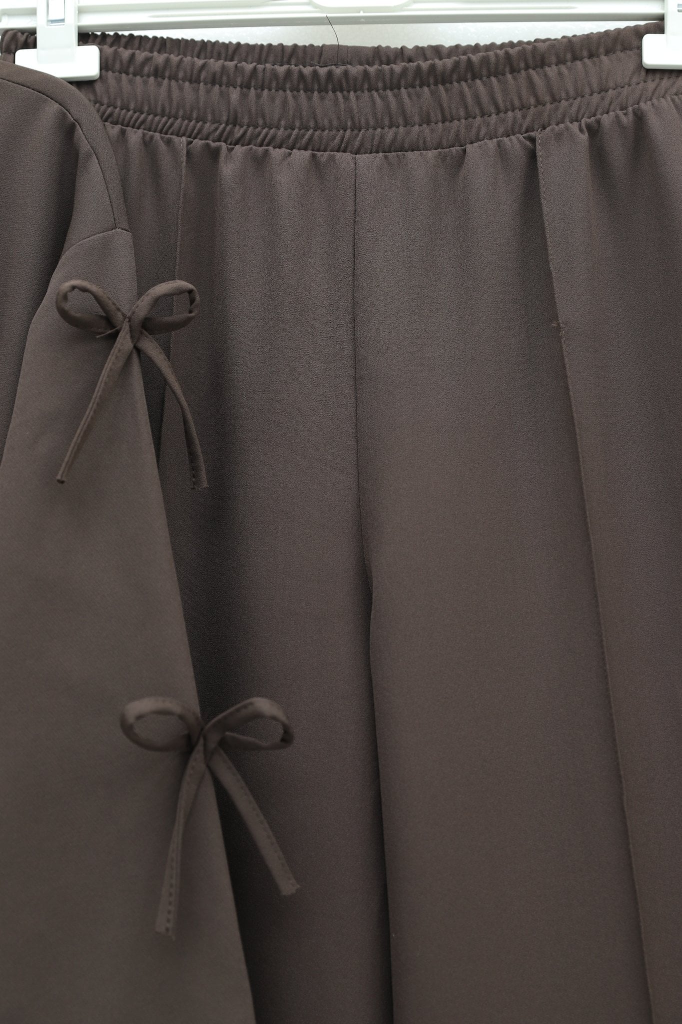 Bow Detail Crepe Tunic and Trousers Set - Dark Brown - Podyumplus - by Peralane - photo 7