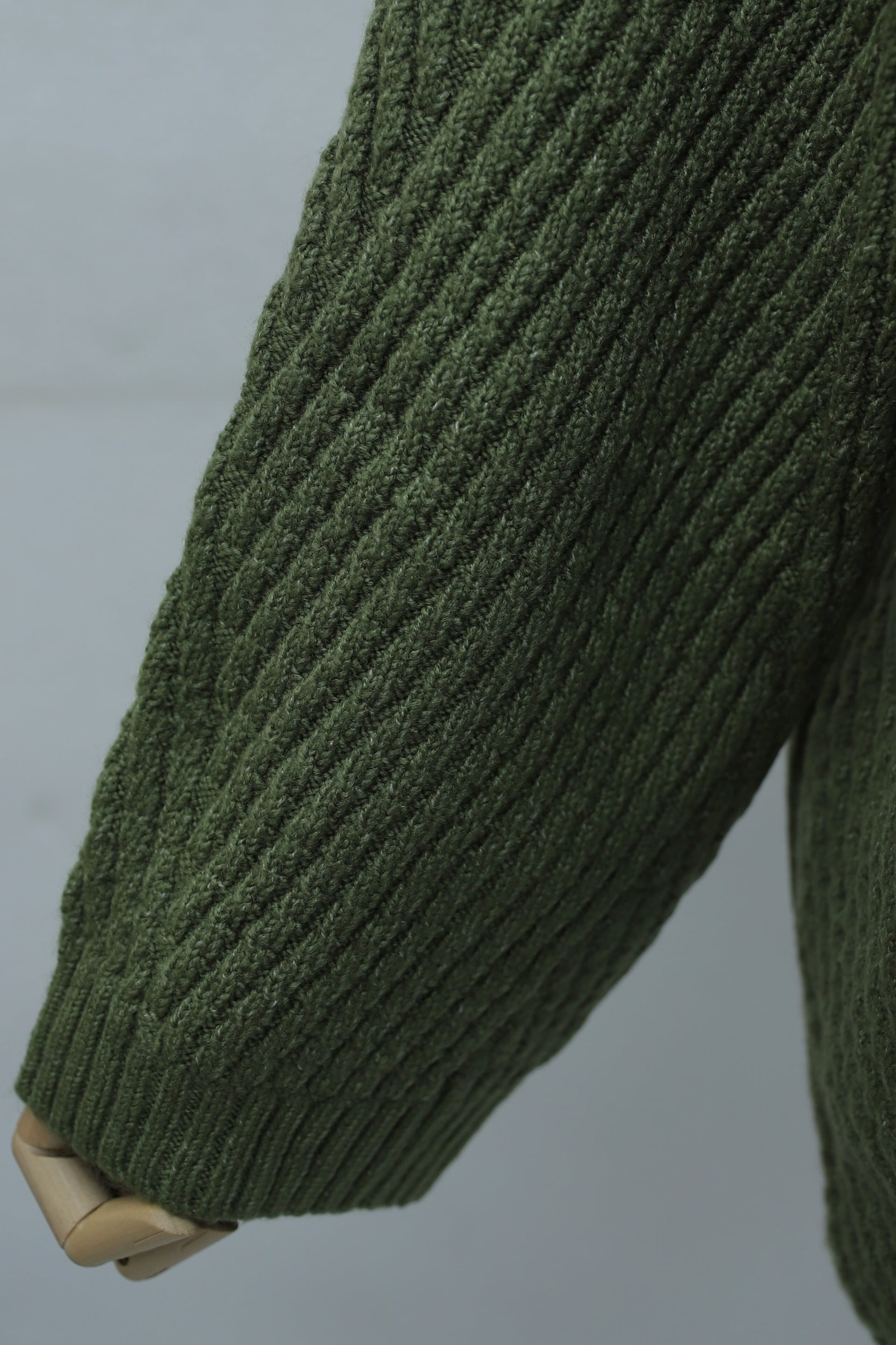 Crew Neck Desenli Relaxed Fit Knit Tunik - Khaki - Podyumplus - by Peralane - photo 6