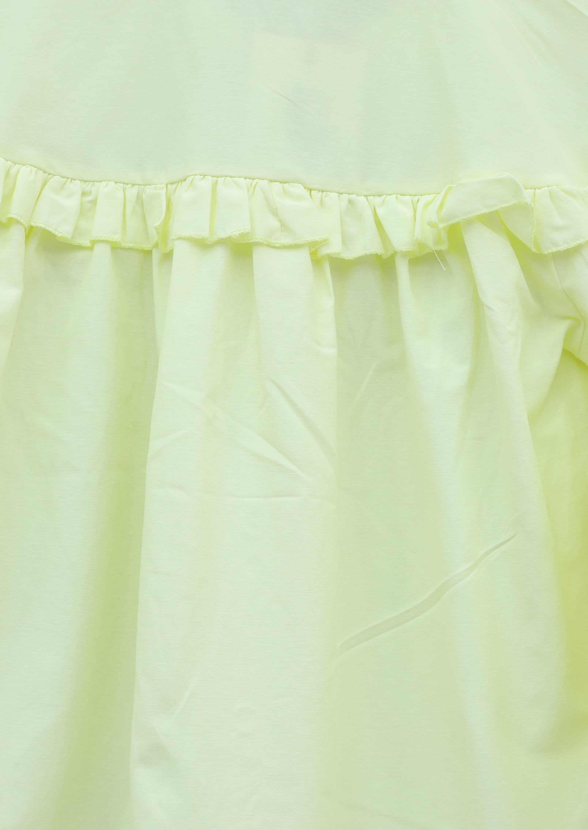Ruffle Detail Buttoned Short Blouse - Yellow - Podyumplus - by Peralane - photo 7