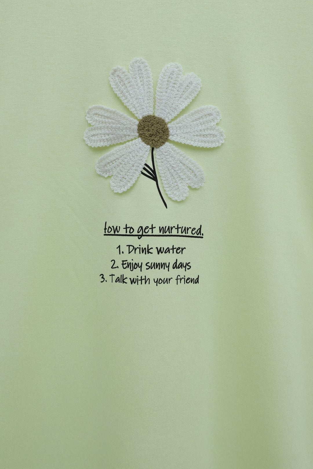 Crew Neck Jersey Tunic with Floral Appliqué - Pale Yellow - Podyumplus - by Peralane - photo 8