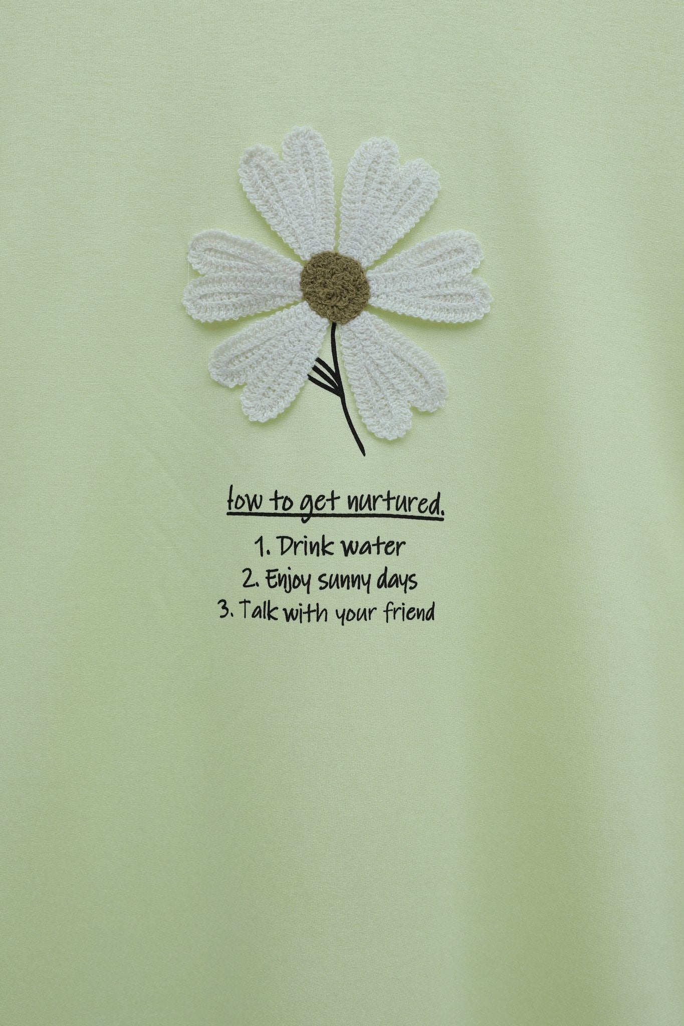 Crew Neck Jersey Tunic with Floral Appliqué - Pale Yellow - Podyumplus - by Peralane - photo 8