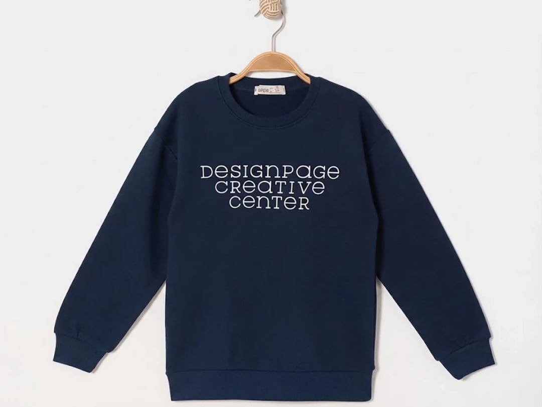 Navy Blue Printed Boys' Sweatshirt - Ruhat Kids - by Peralane