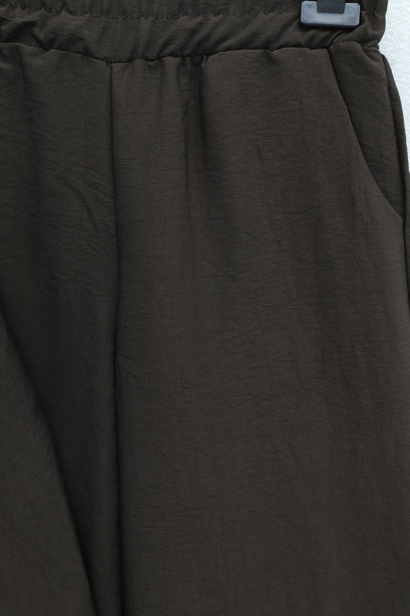 Brown V-Neck Tie-Front Parachute Jacket and Wide-Leg Trousers Set - Podyumplus - by Peralane - photo 6