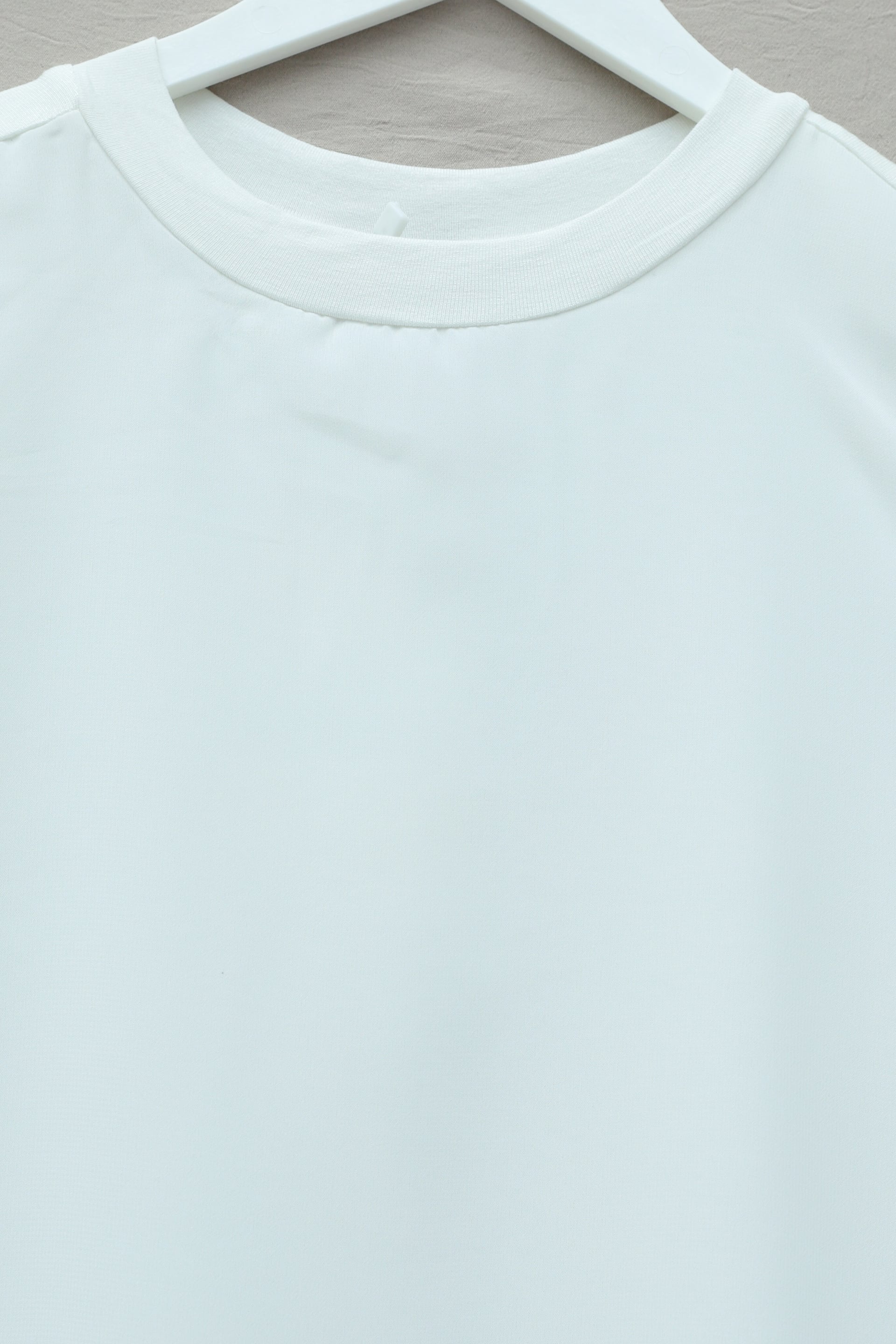 Sleeveless Chiffon Front Knit Top - Ecru - Podyumplus - by Peralane - photo 4