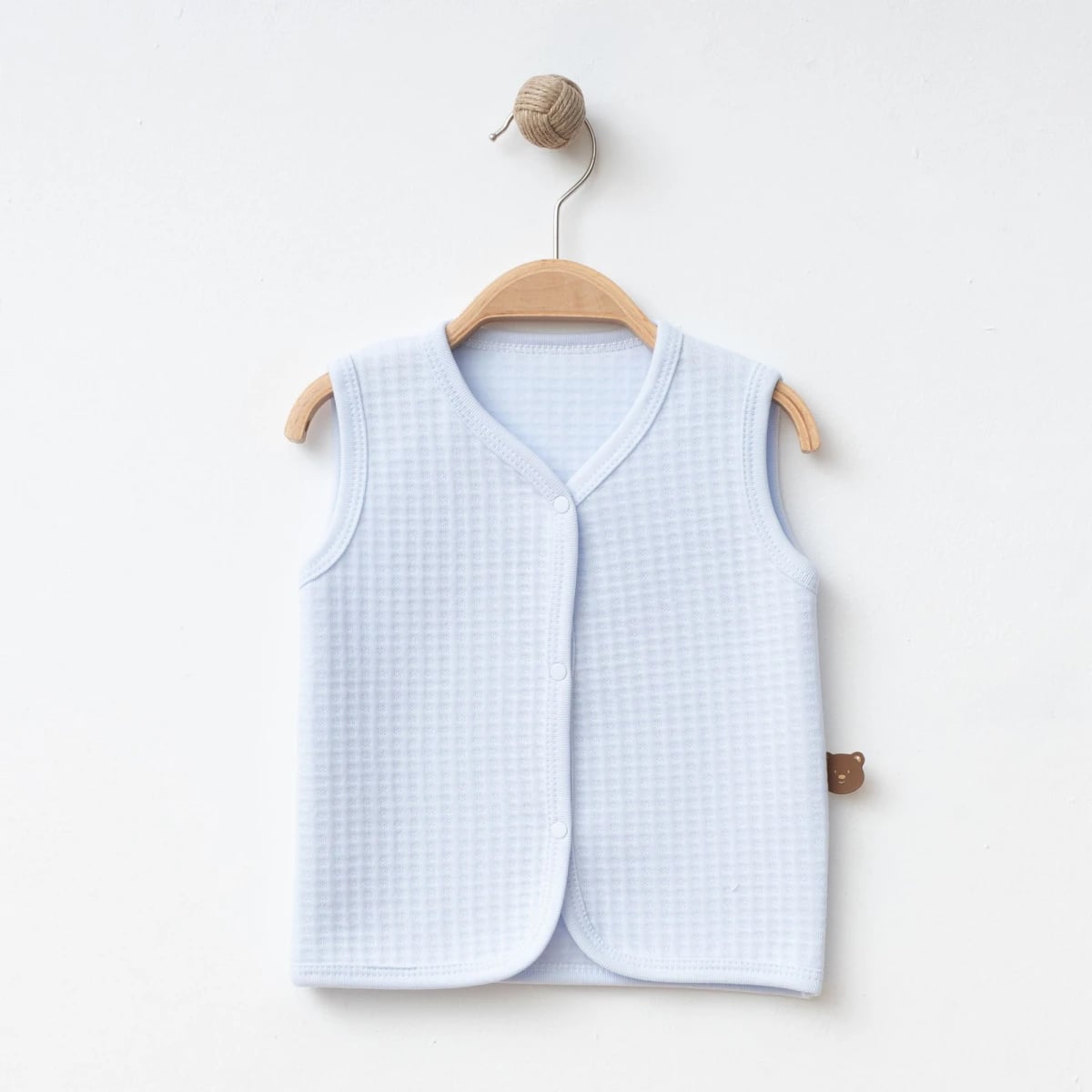 Light Blue Quilted Baby Vest - Pack of 3 - Gumus Baby - by Peralane