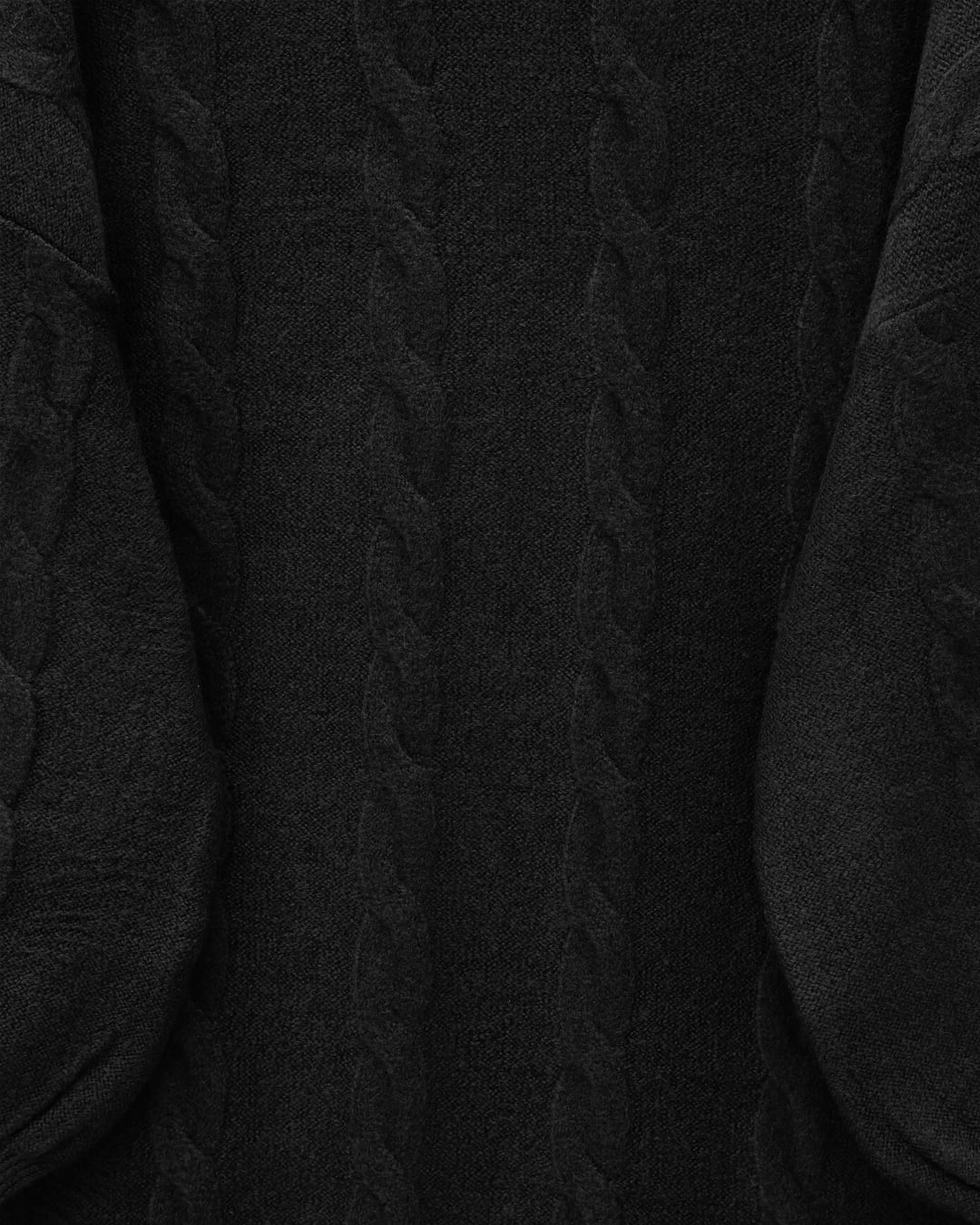 Black Cable Knit Sweater with Balloon Sleeves - Podyumplus - by Peralane - photo 4
