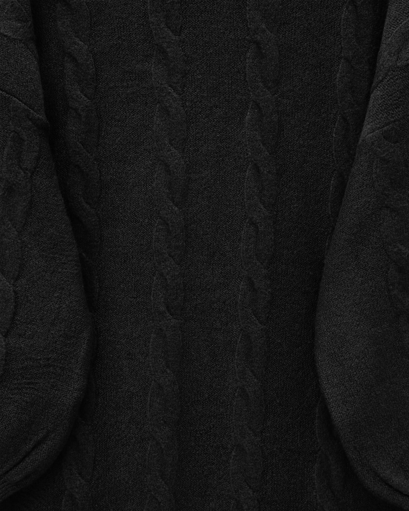 Black Cable Knit Sweater with Balloon Sleeves - Podyumplus - by Peralane - photo 4