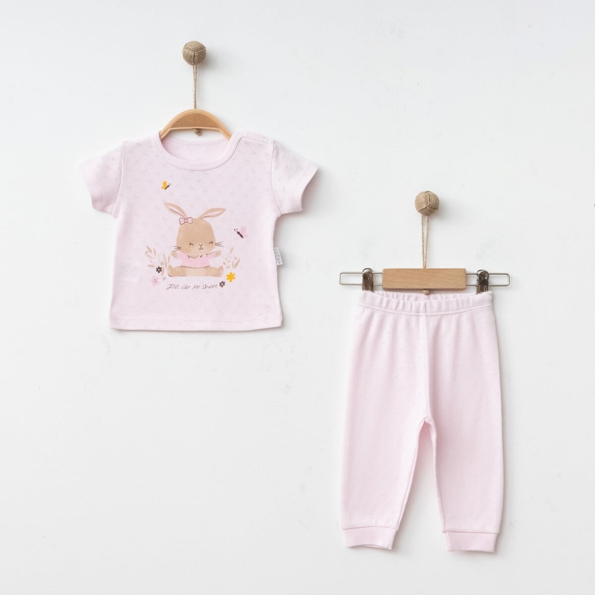Baby Girls' 2-Piece Pyjama Set with Bunny Print – 6-18M - Gumus Baby - by Peralane