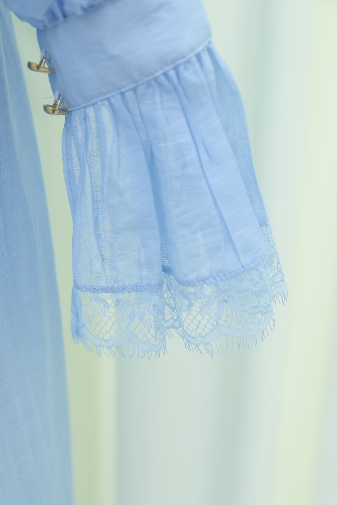 Lace Trim Belted Lined Flam Tulle Set - Baby Blue - Podyumplus - by Peralane - photo 8