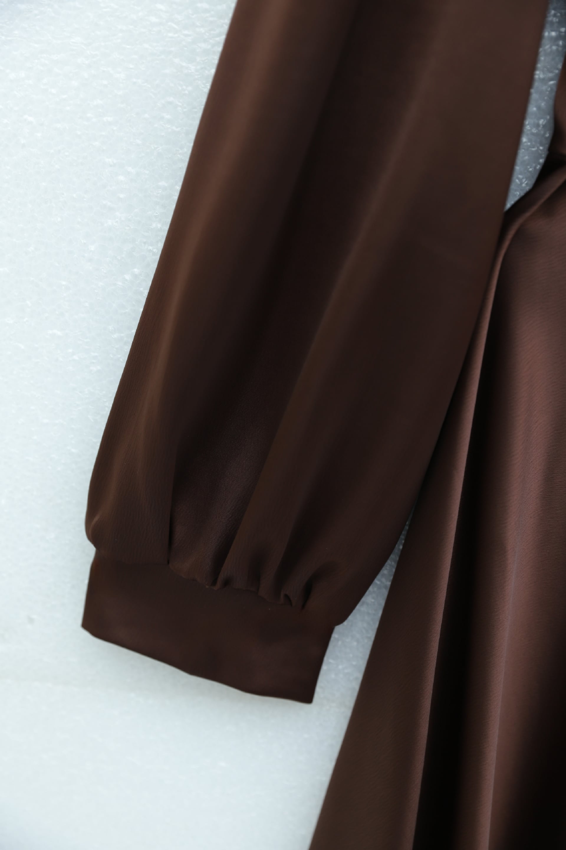 Brown Side-Laced Satin Evening Dress with Belt Buckle - Podyumplus - by Peralane - photo 5