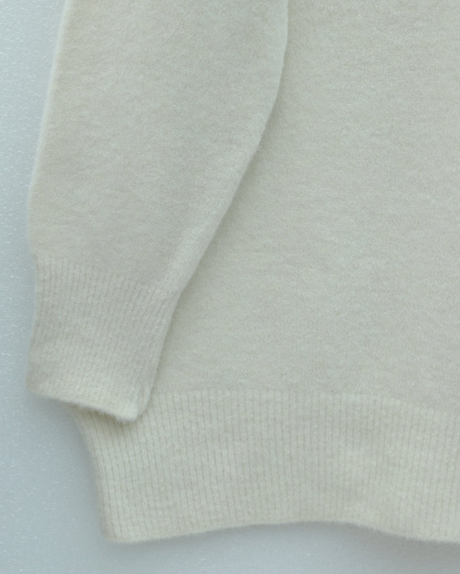 Half-Collar Soft Knit Sweater and Trousers Set - Cream - Podyumplus - by Peralane - photo 5