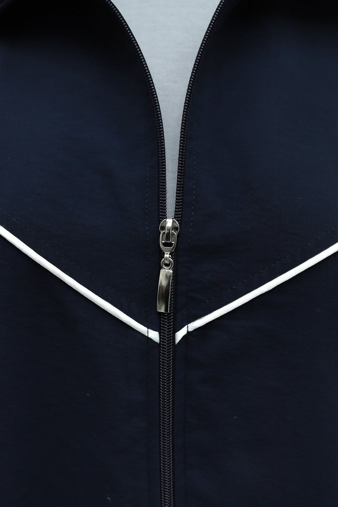Navy Blue Zip-Up Tracksuit Set with Striped Skirt and Drawstring Trousers - Podyumplus - by Peralane - photo 6