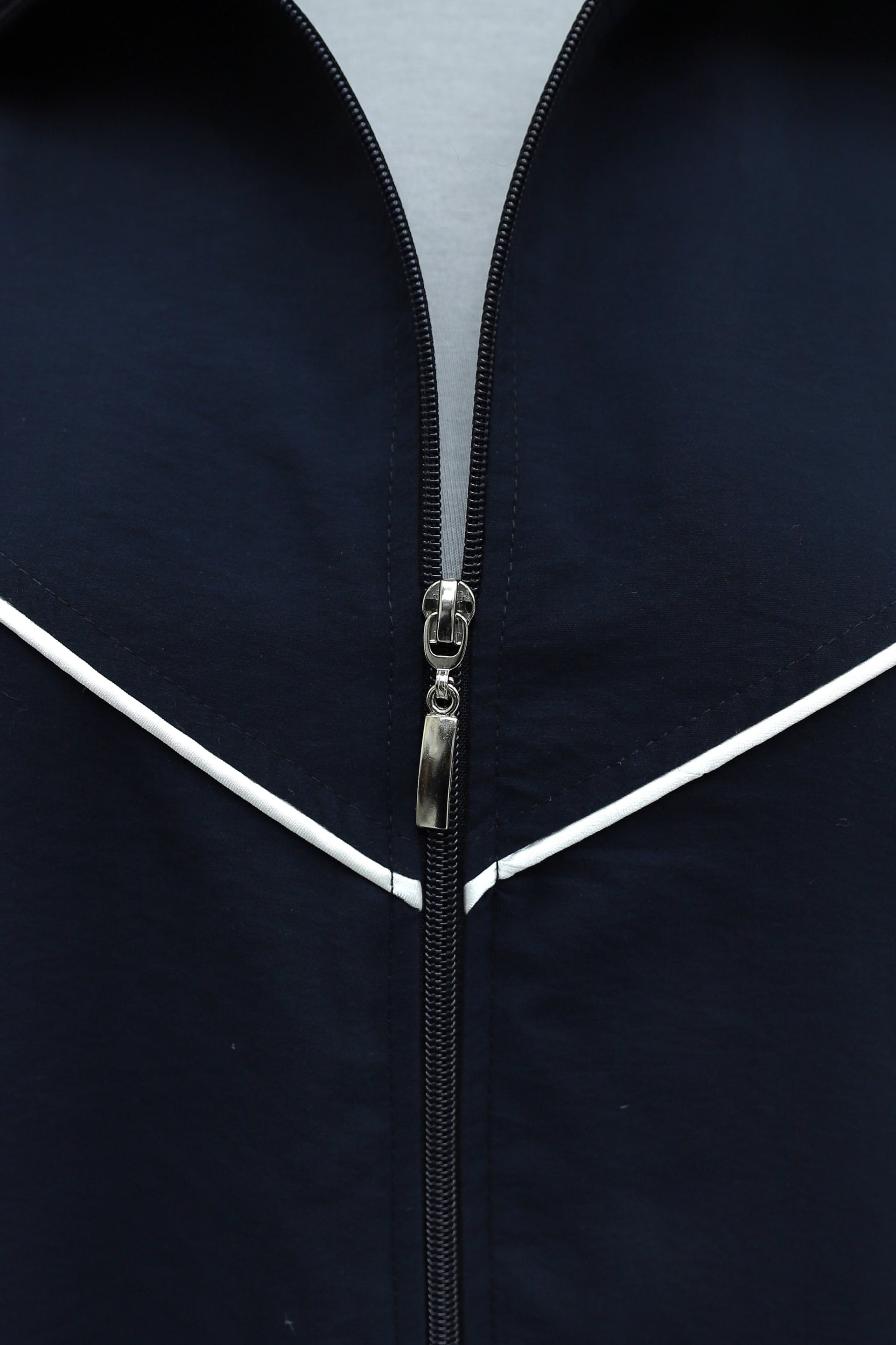 Navy Blue Zip-Up Tracksuit Set with Striped Skirt and Drawstring Trousers - Podyumplus - by Peralane - photo 6