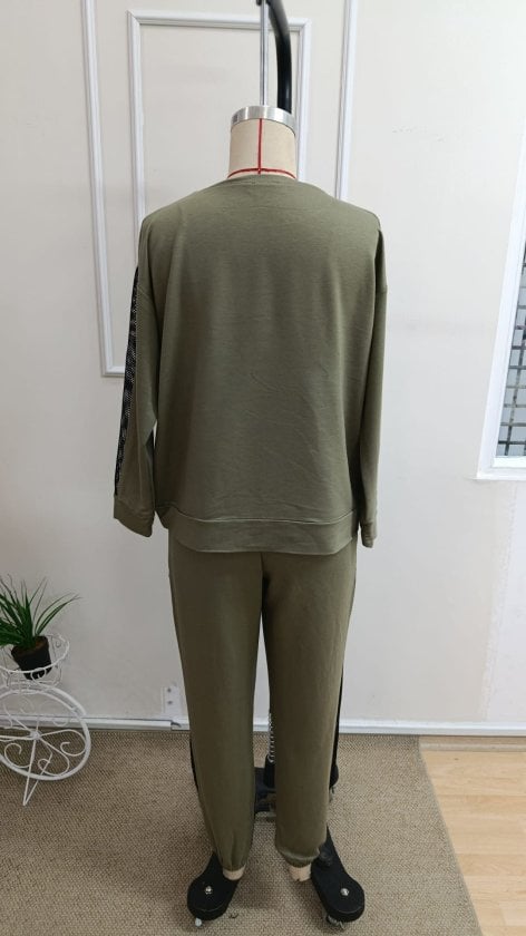 Women's Long Sleeve Crew Neck Top and Trousers Two-Piece Set with Mesh Tulle Detail - Janes - by Peralane - photo 7