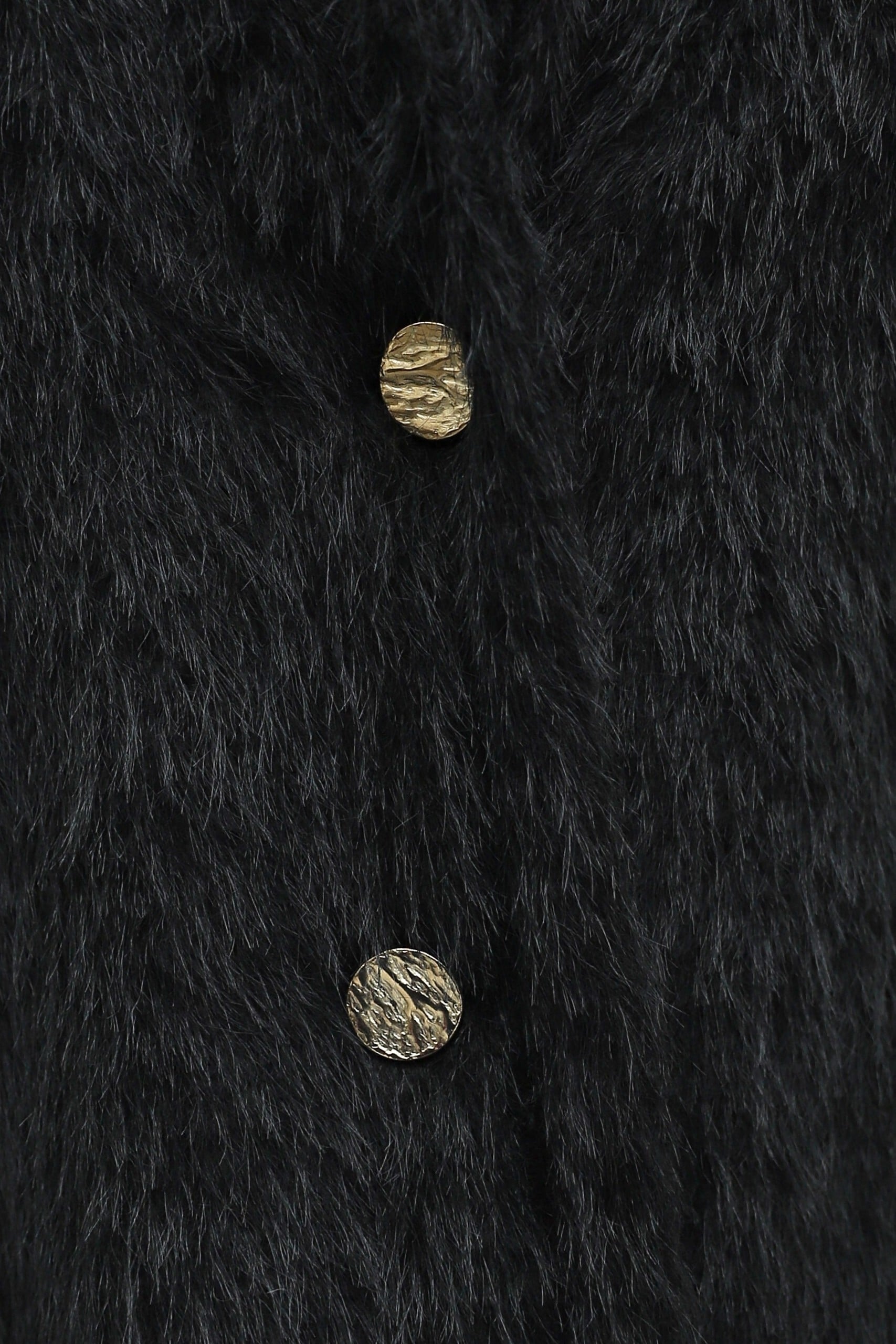 Black Faux Fur Vest with Bag Accessory - Araboy Cut - Podyumplus - by Peralane - photo 6
