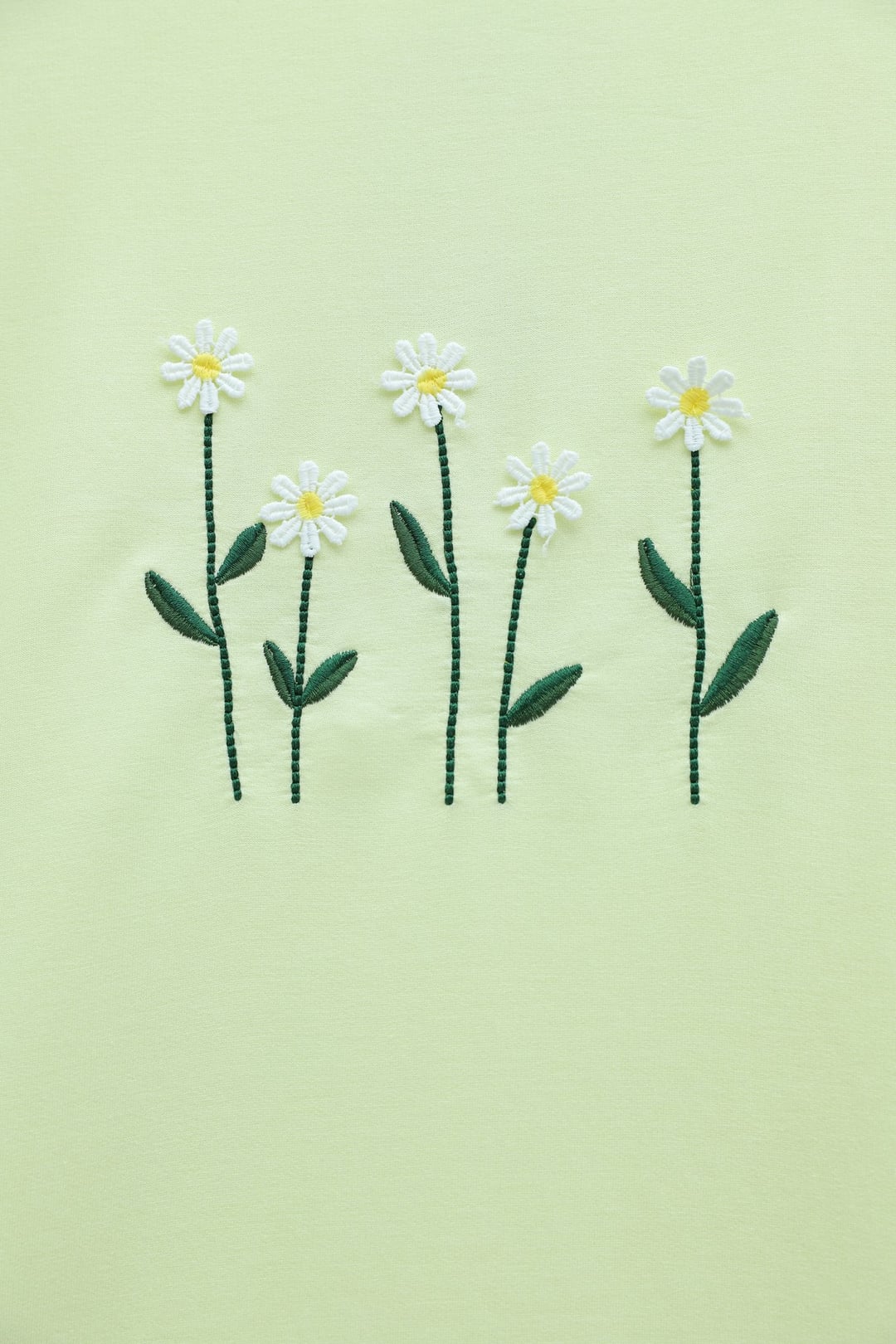 Daisy Embroidered Crew Neck Knit Tunic - Pale Yellow - Podyumplus - by Peralane - photo 5