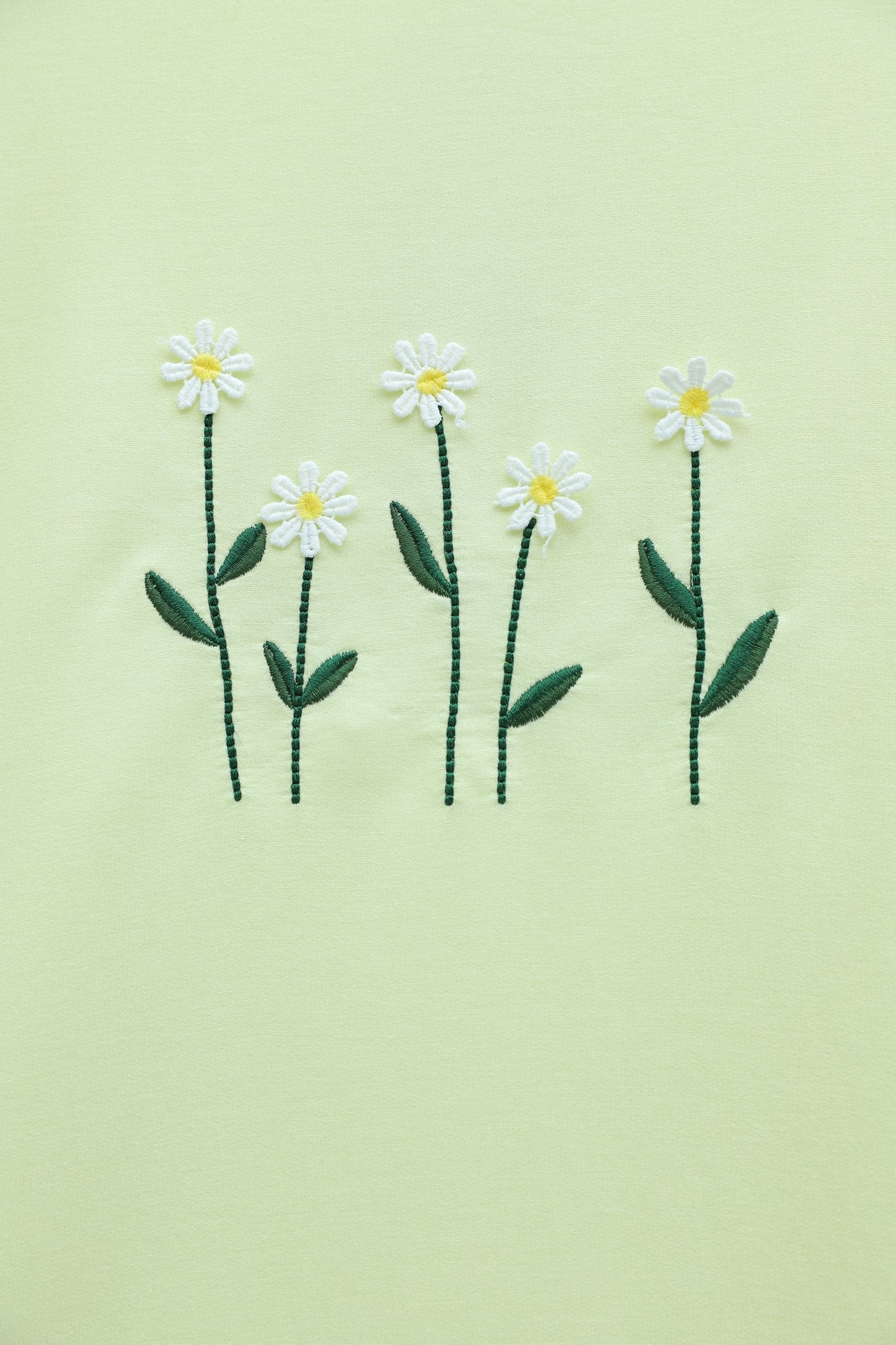 Daisy Embroidered Crew Neck Knit Tunic - Pale Yellow - Podyumplus - by Peralane - photo 5