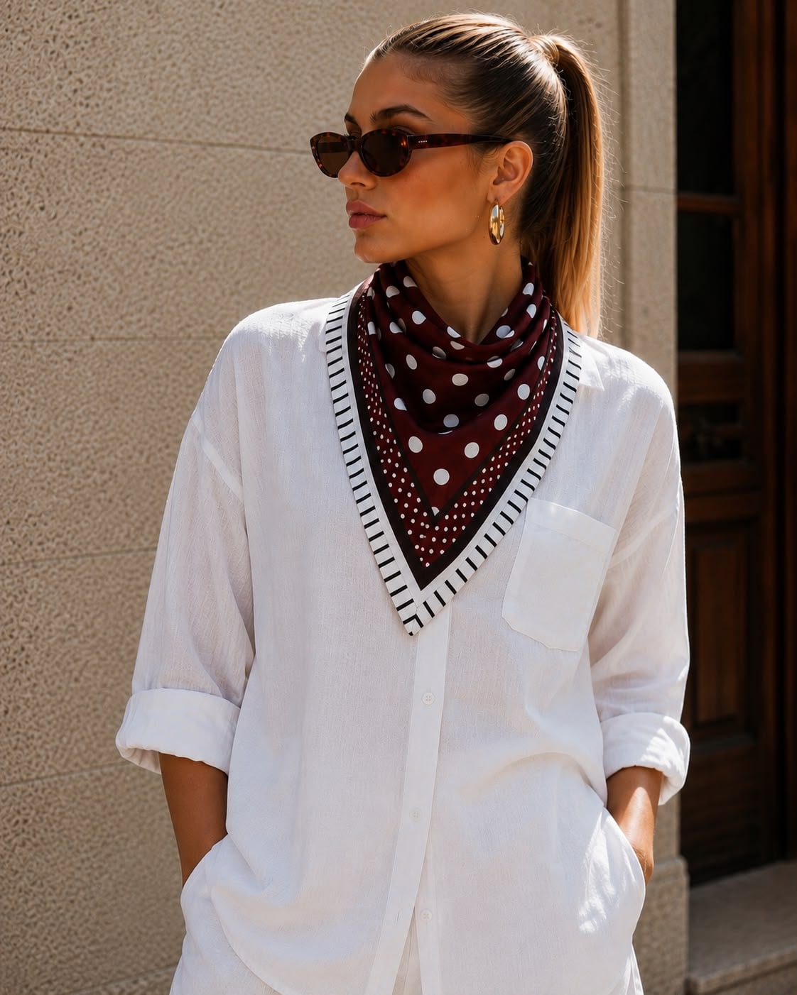 Polka Dot Bandana Scarf 70x70 cm - Nesvay - by Peralane - photo 4