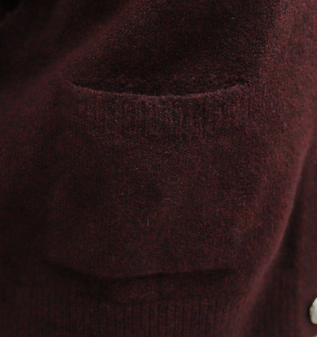 Maroon Collared Button-Down Knit Cardigan with Pockets - Podyumplus - by Peralane - photo 8