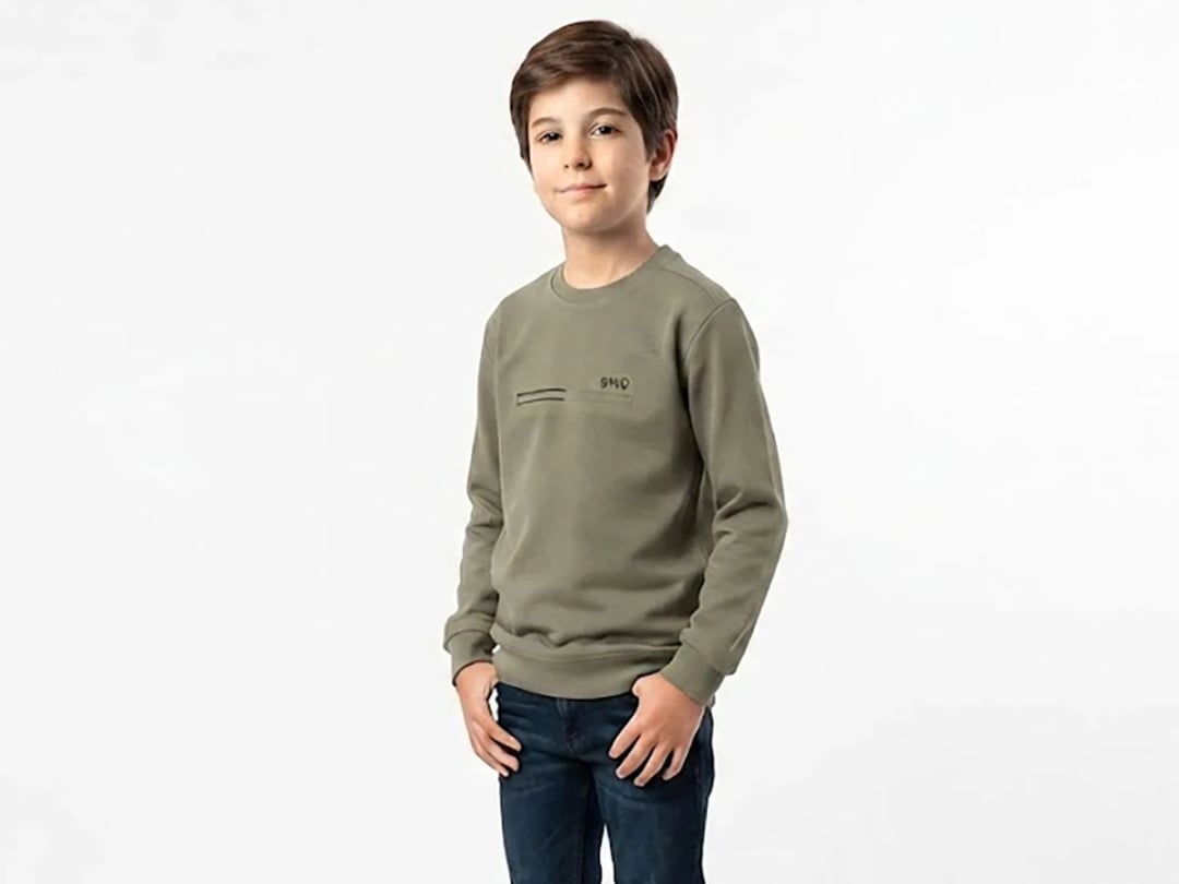 Swo Print Boys' Sweatshirt - Olive Green - Tanem Kids - by Peralane