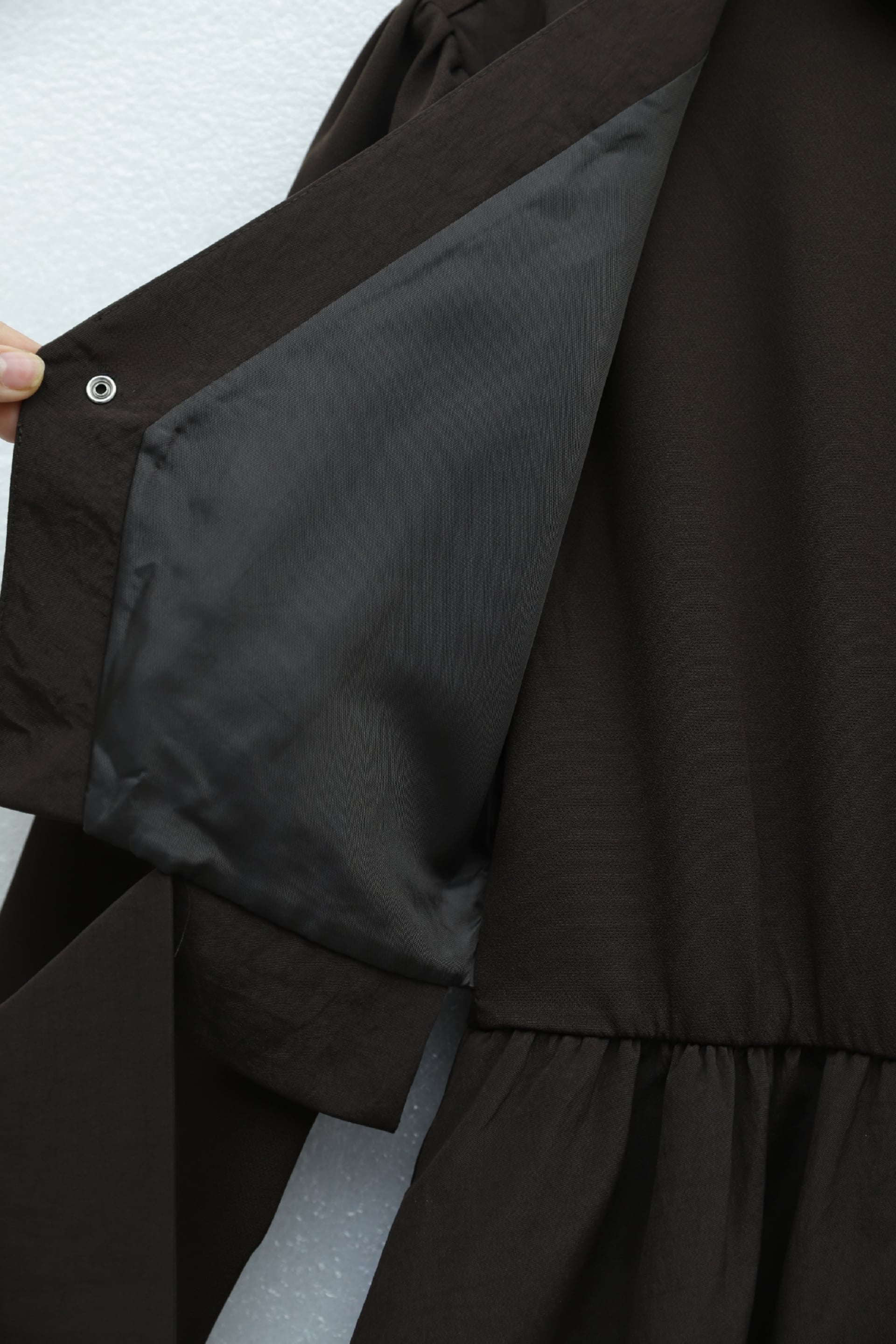 Brown Tie-Waist Vest Detail Midi Dress - Podyumplus - by Peralane - photo 7