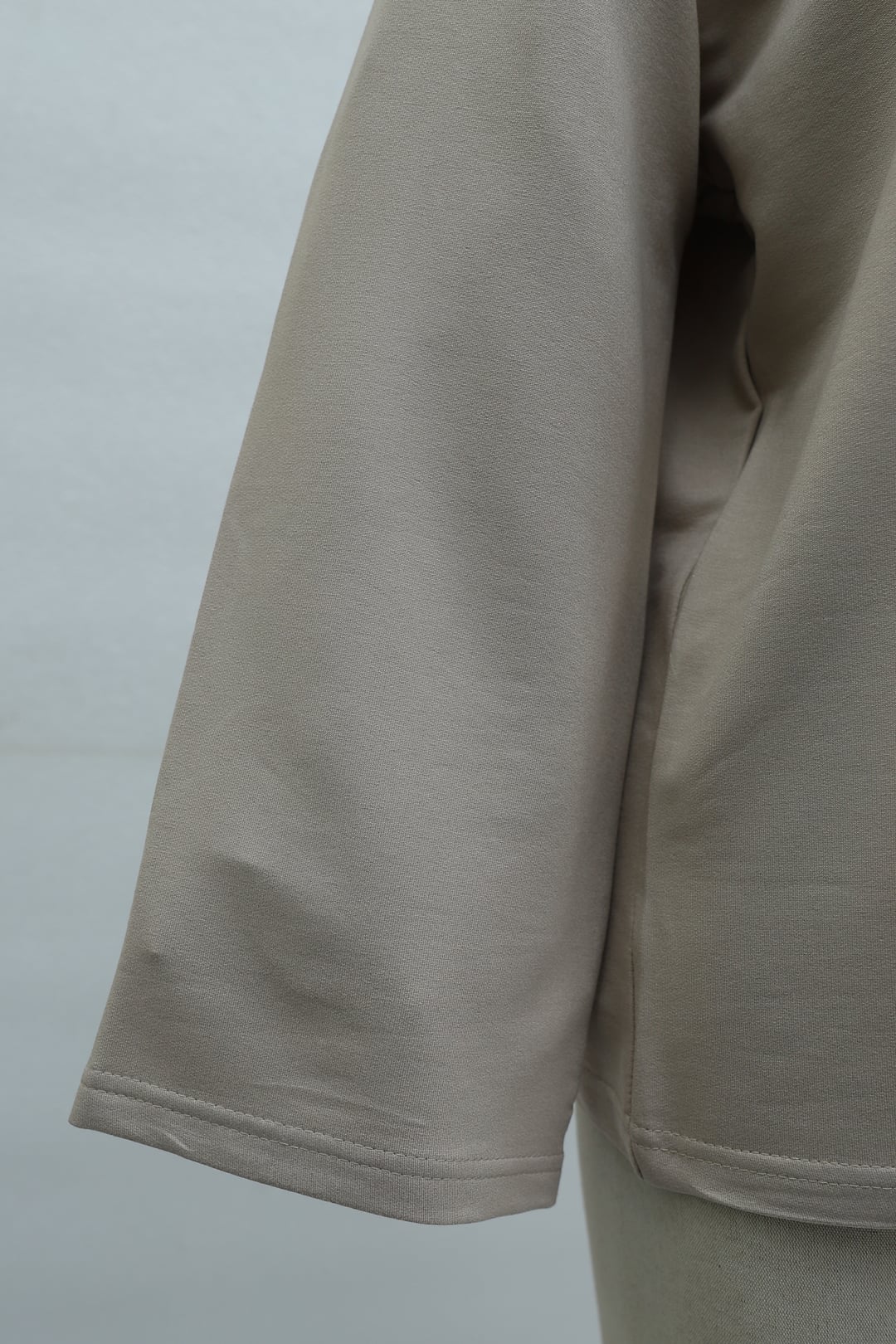 Crew Neck Oversize Knit T-Shirt with Floral Embroidery - Light Beige - Podyumplus - by Peralane - photo 6