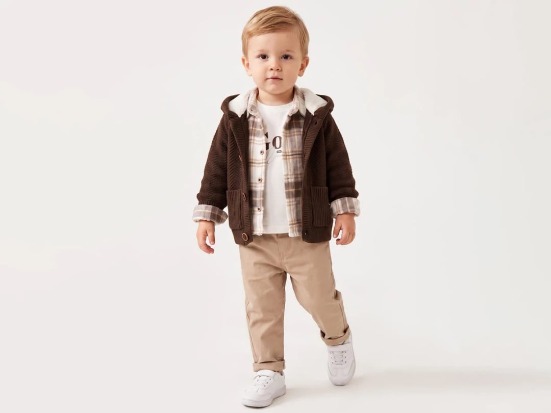 Striped Pattern Knit Cardigan Set for Boys (4-Piece) - Canoz - by Peralane