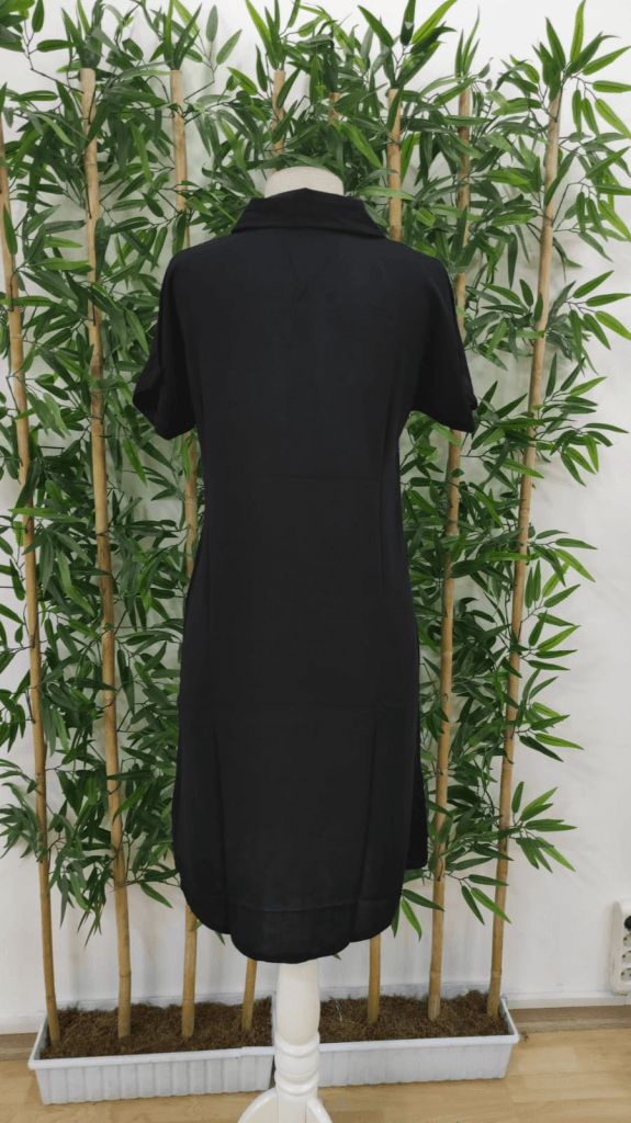 Women's Short-Sleeve Collared Button-Front Midi Woven Dress - Janes - by Peralane - photo 7