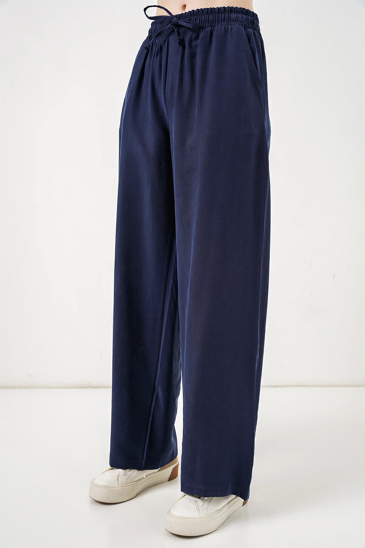 Women's High-Waist Wide-Leg Trousers 30097 - Navy Blue - Bigdart - by Peralane - photo 3