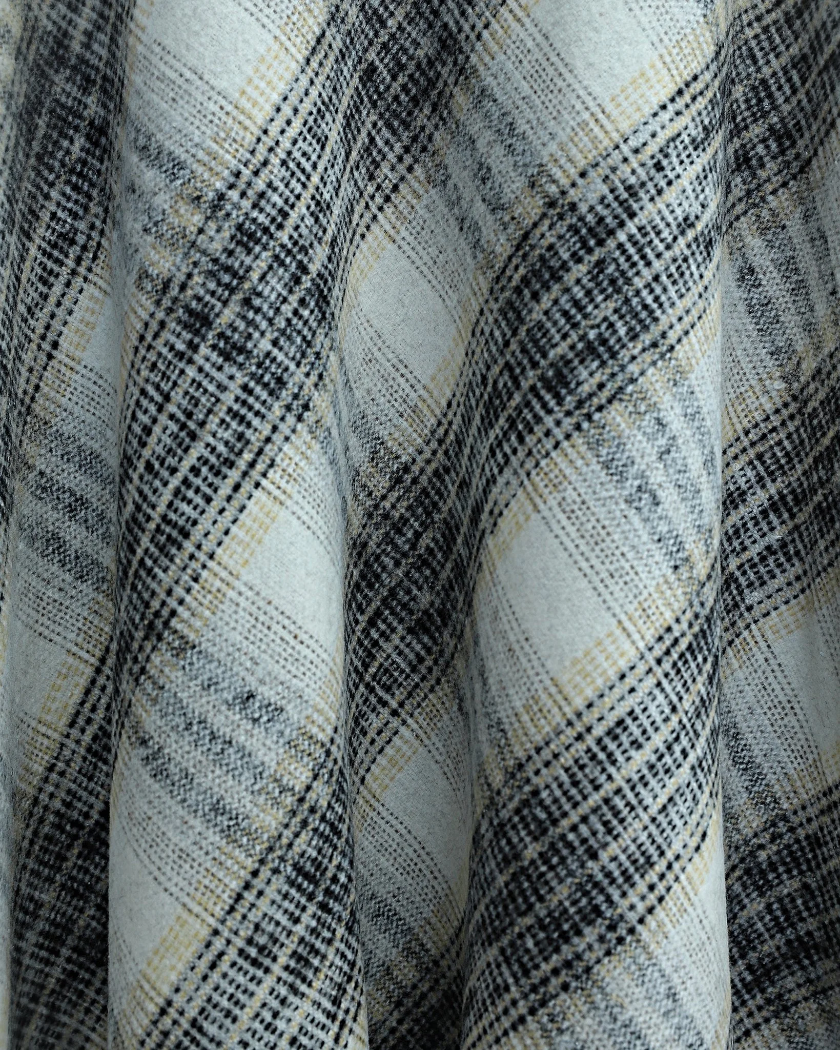 Women's Plaid Wool-Blend Flared Skirt with Side Zipper - Cream - Podyumplus - by Peralane - photo 8