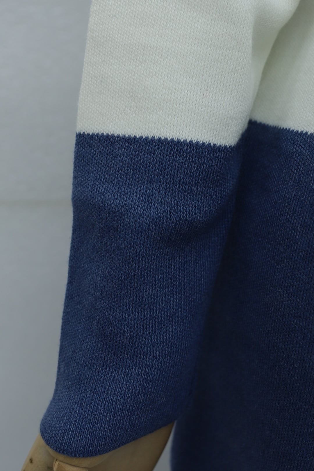 Half-Collar Striped Knit Lounge Set - Indigo - Podyumplus - by Peralane - photo 2