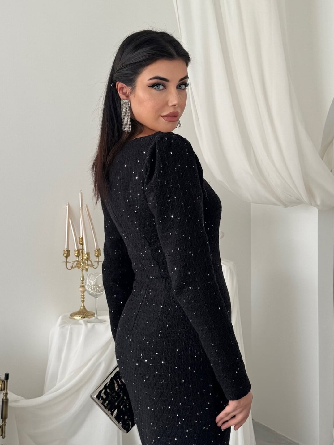 Junat Midi Dress ETK-01033 Black - Etika - by Peralane - photo 7