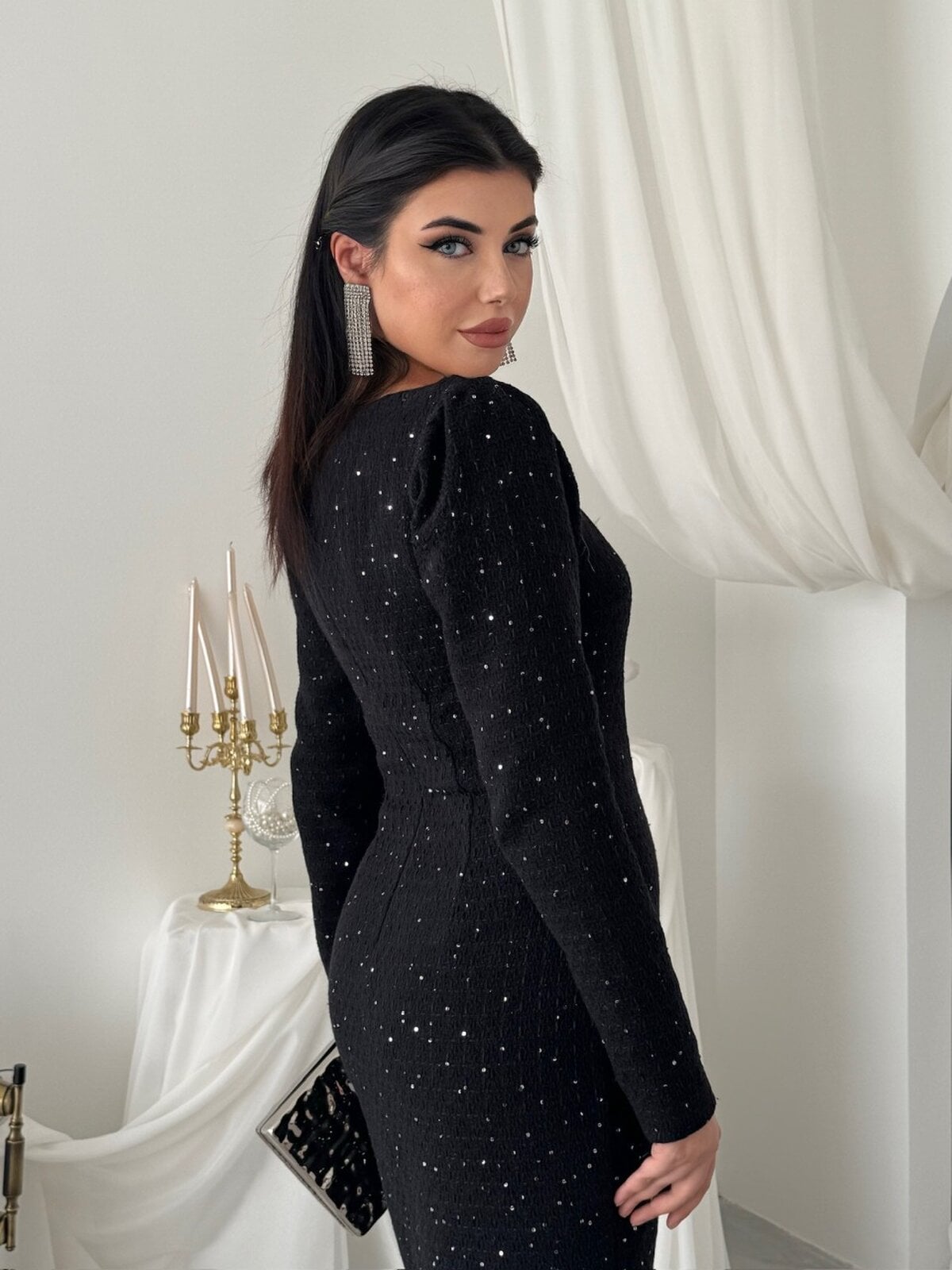 Junat Midi Dress ETK-01033 Black - Etika - by Peralane - photo 7
