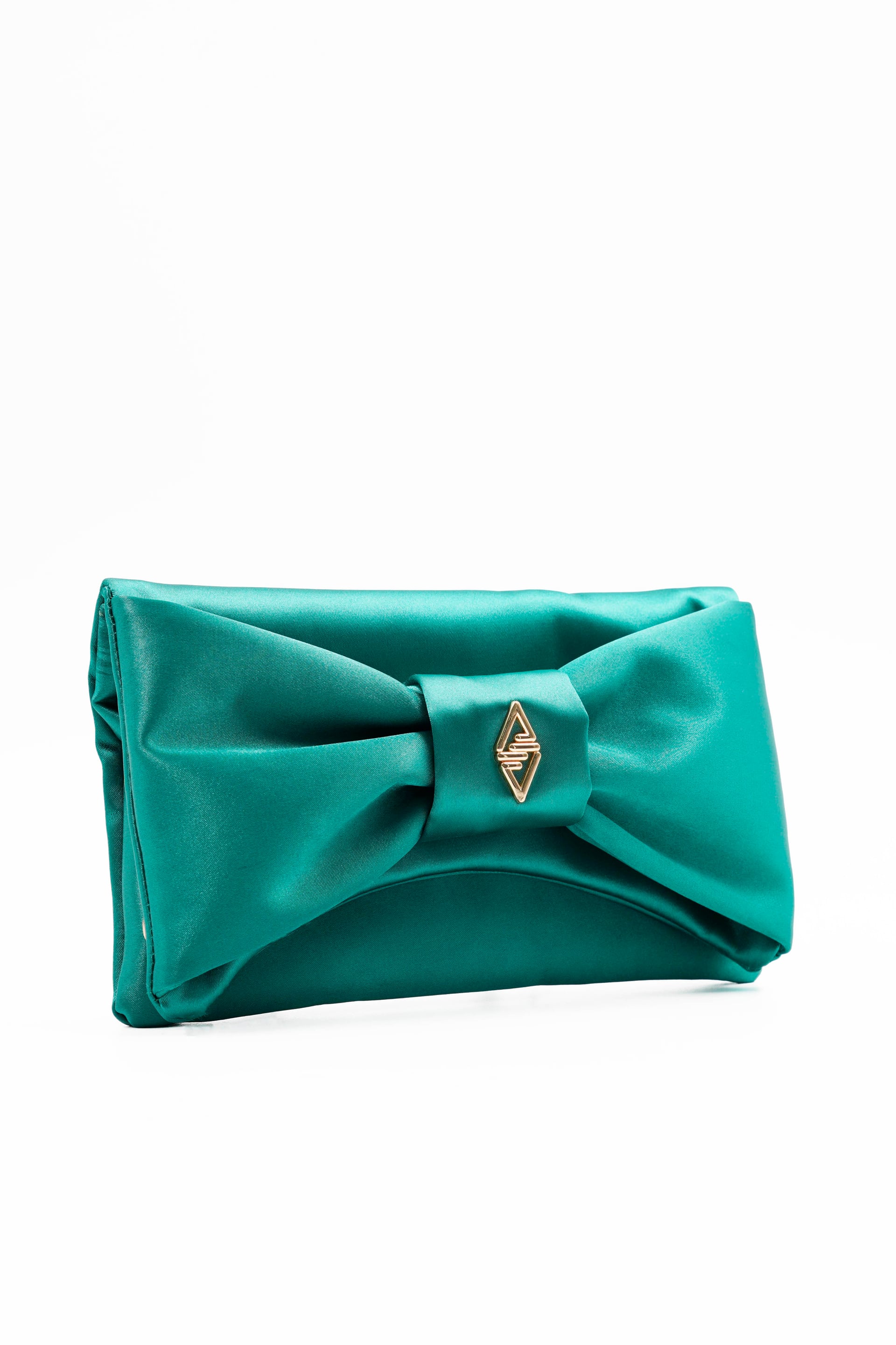 Yulia Teal Satin Detail Women's Hand and Shoulder Bag - Aron Atelier - by Peralane - photo 5