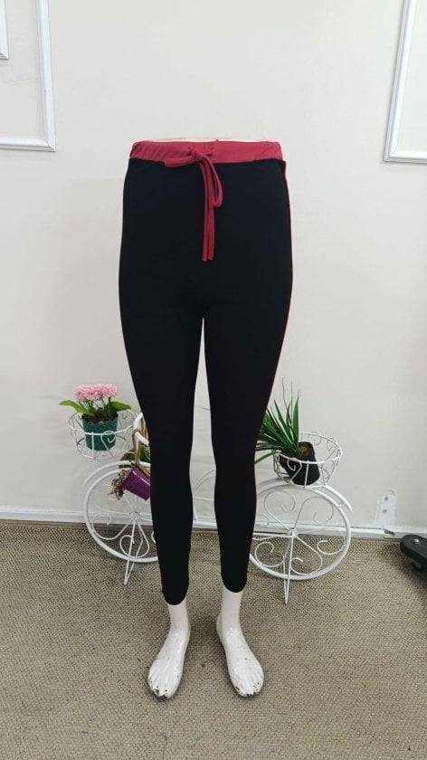 Women's High Waist Drawstring Stripe Detail Leggings - Janes - by Peralane - photo 4