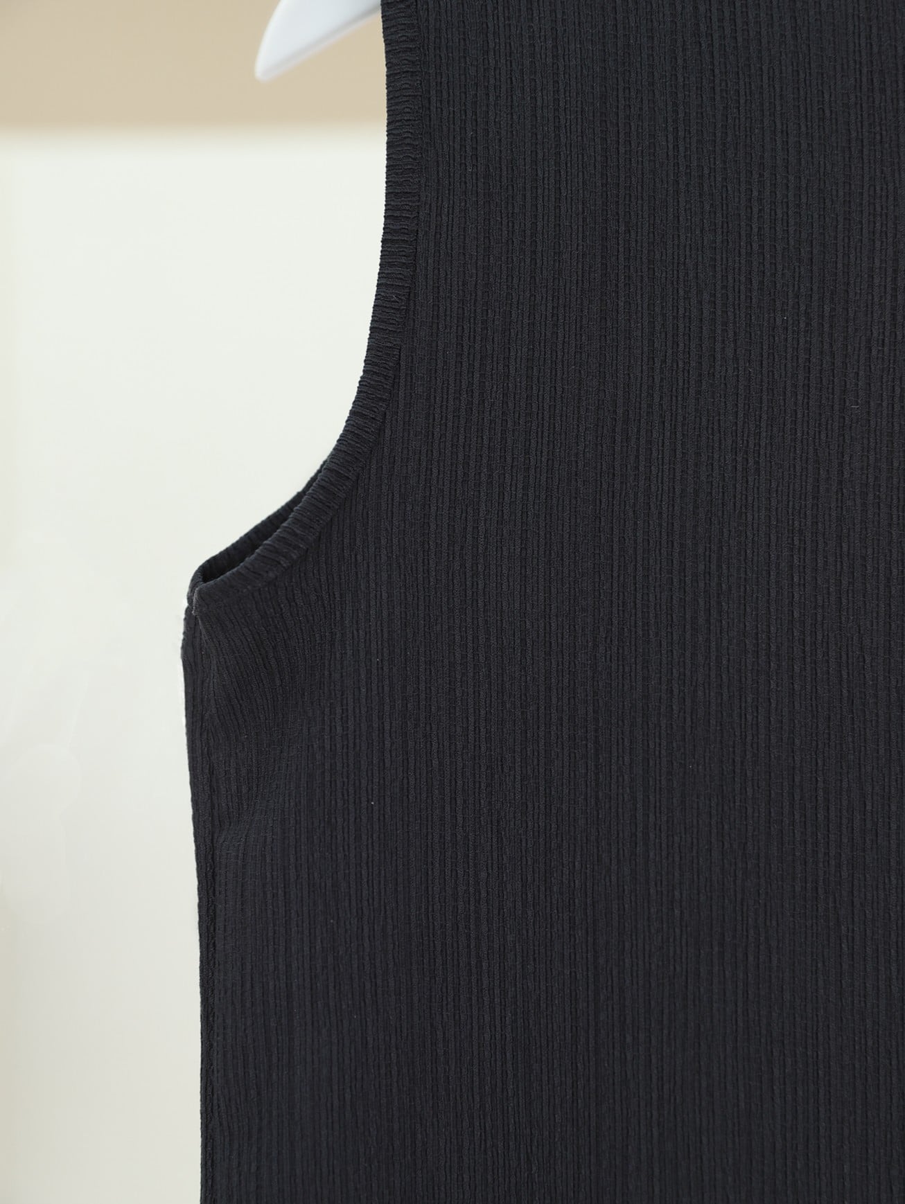 Black Sleeveless Round Neck Tunic Top - Podyumplus - by Peralane - photo 3