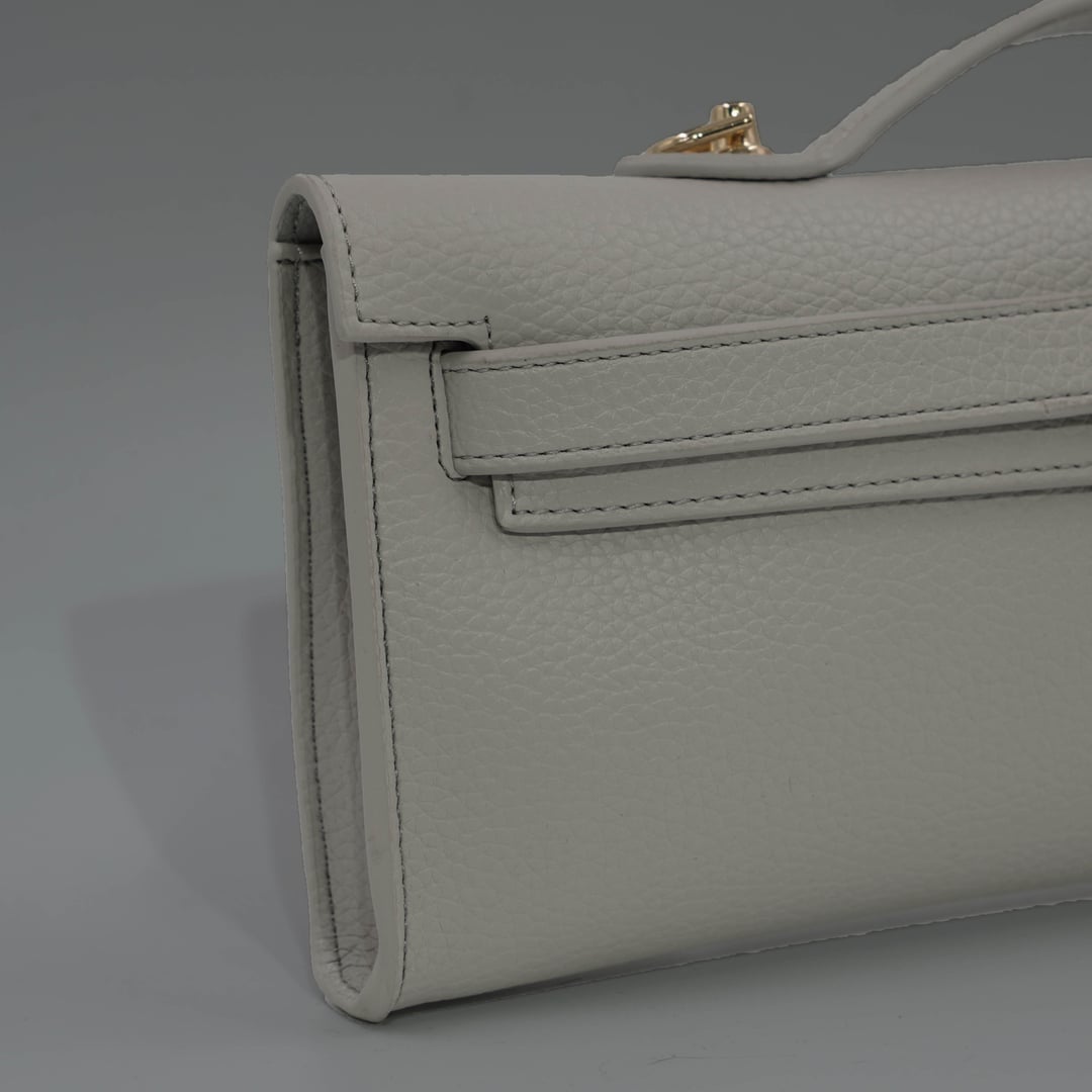 Grey Women's Handbag with Chain Strap - Aron Atelier - by Peralane - photo 2
